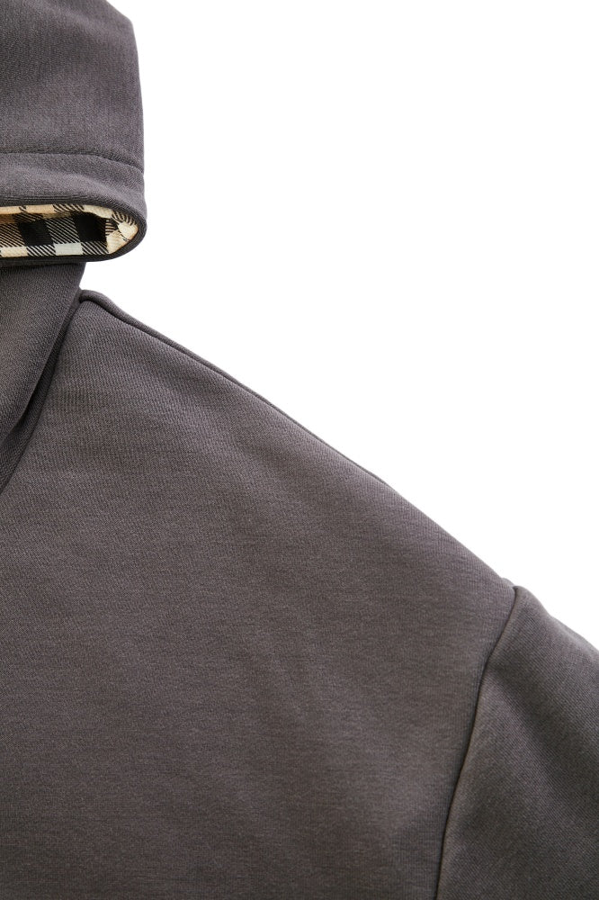 Reversible Plaid Oversized Hoodie