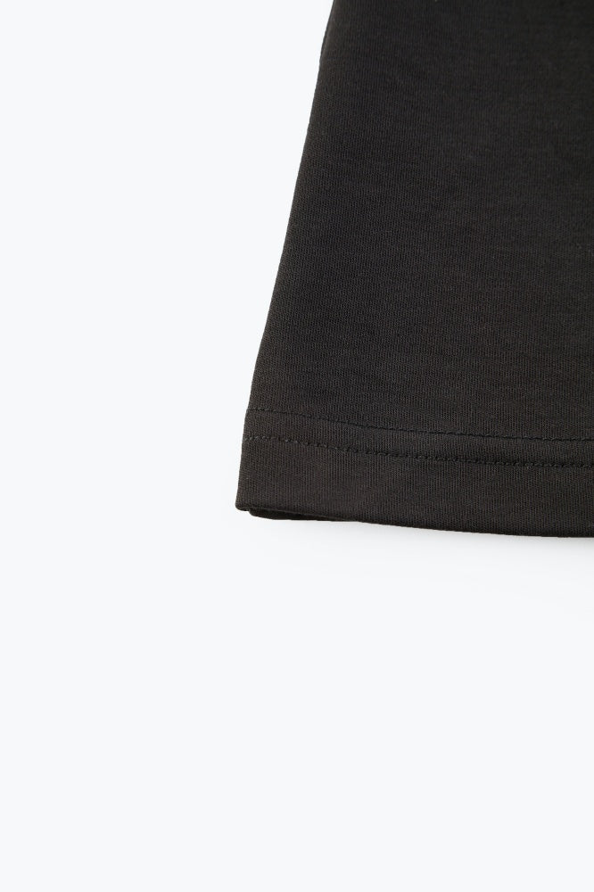 Contrast Paneled Short-Sleeve Top