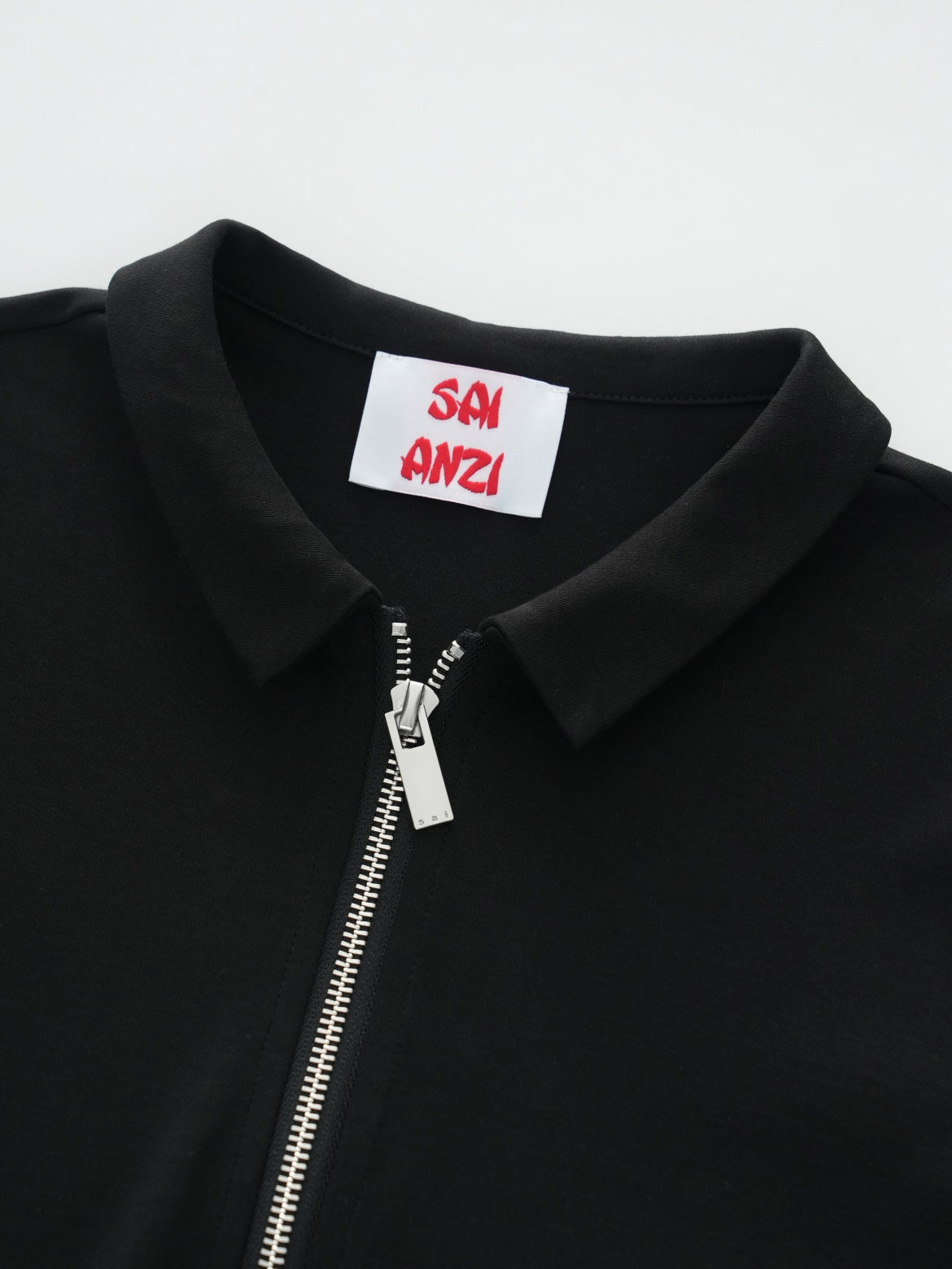 slim-fit zipper cardigan