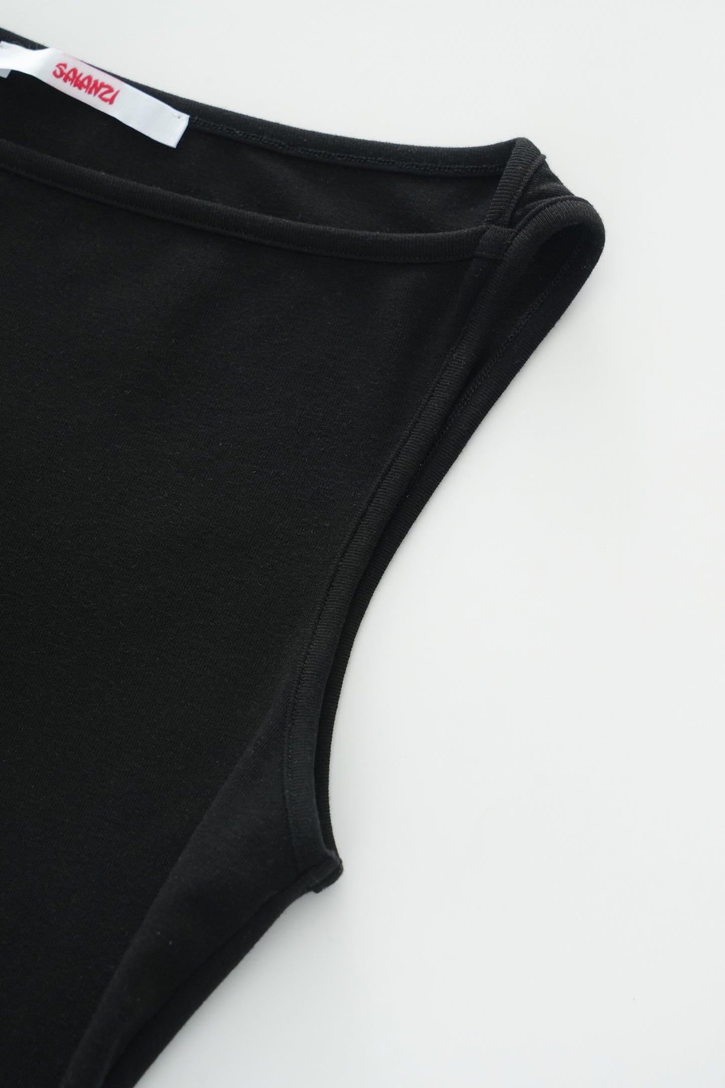 knit boatneck tank top