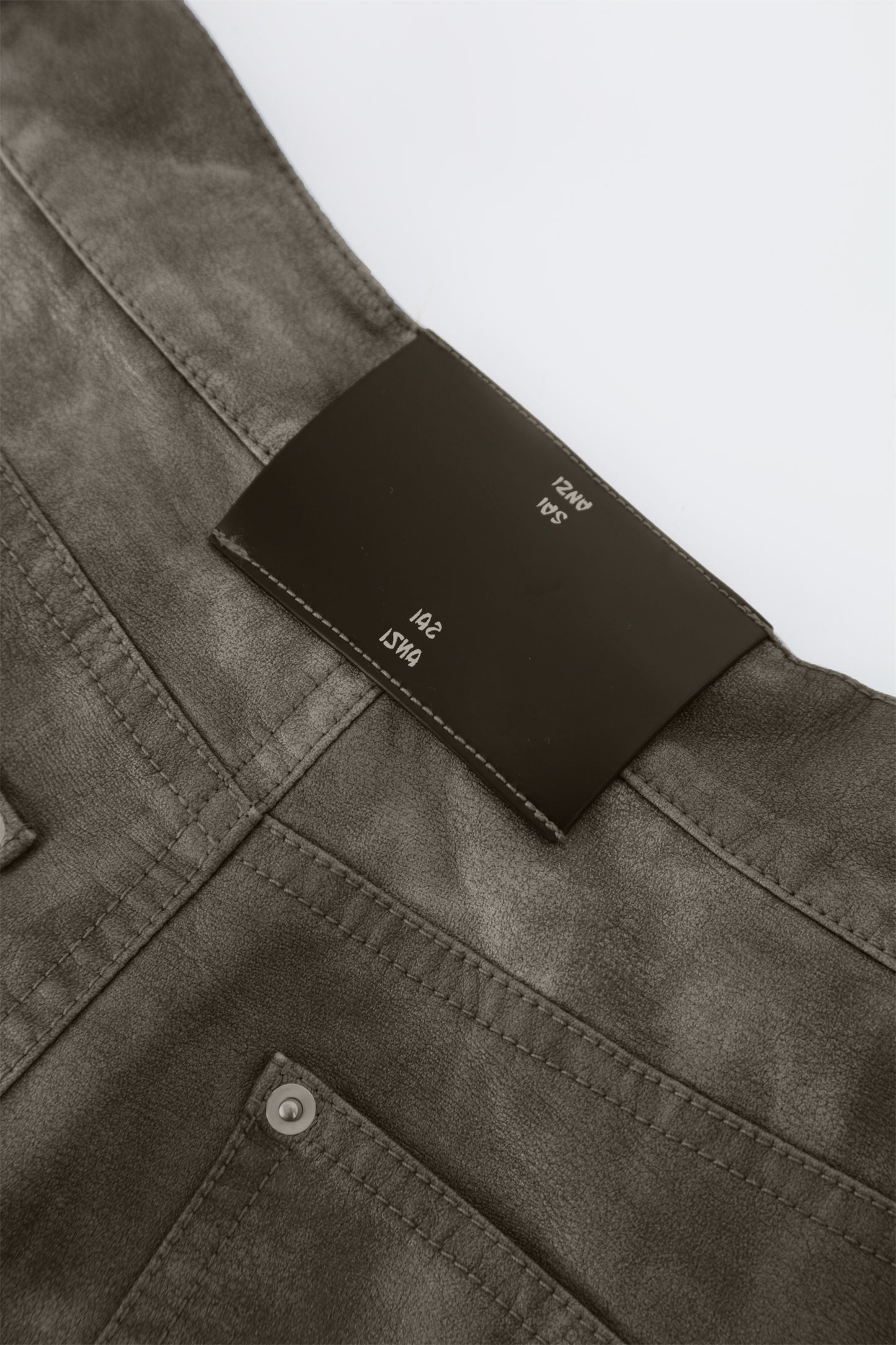 Relaxed Pant in Washed Leather