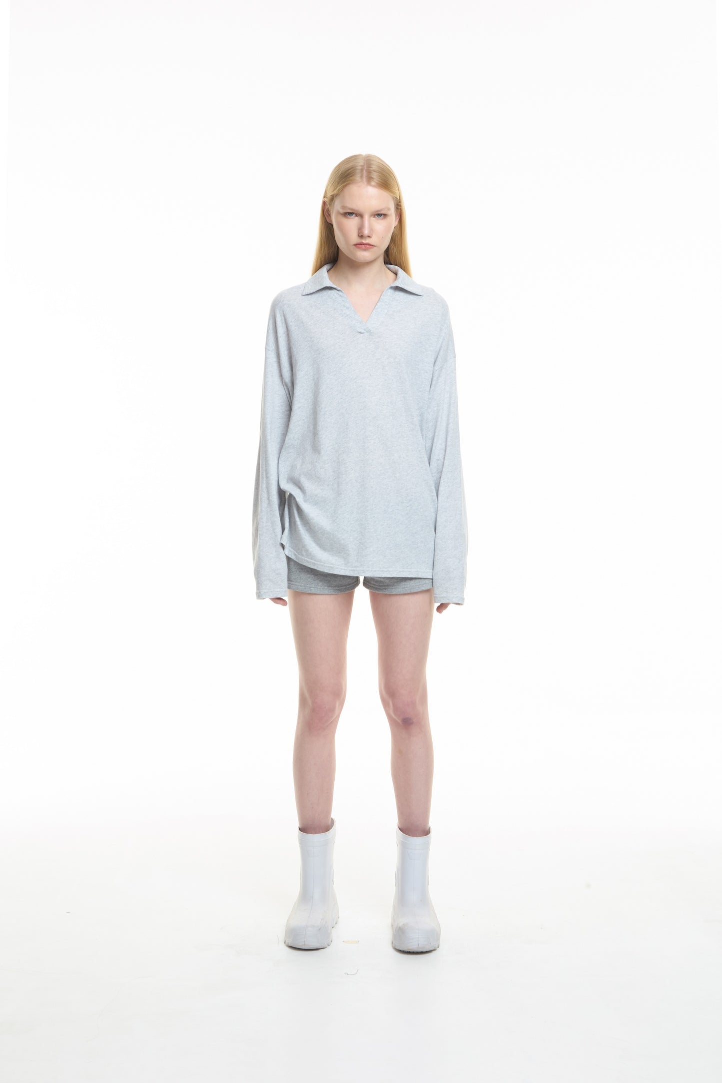 oversized loose-fit polo shirt