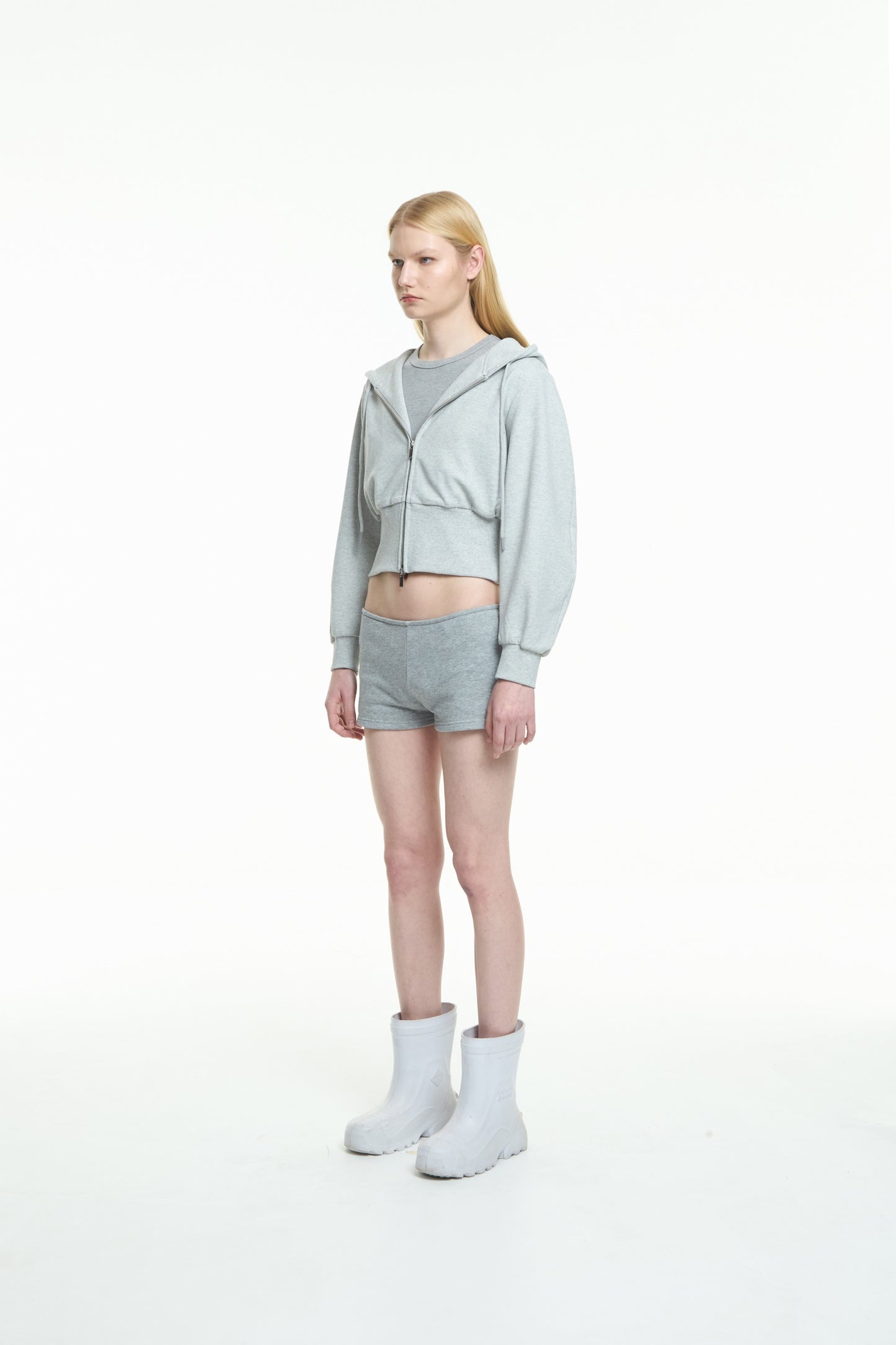 crop fitted hoodie
