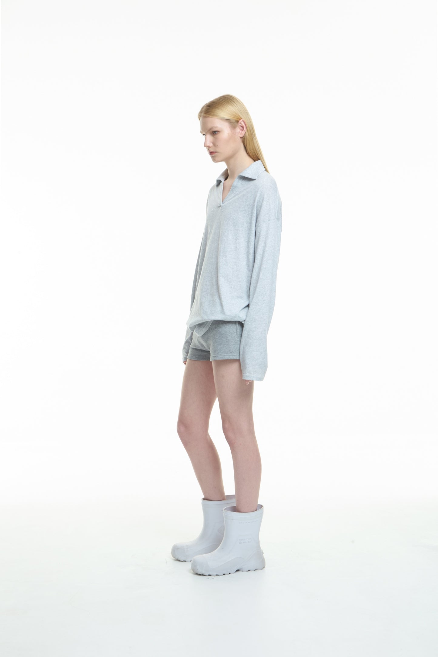 oversized loose-fit polo shirt