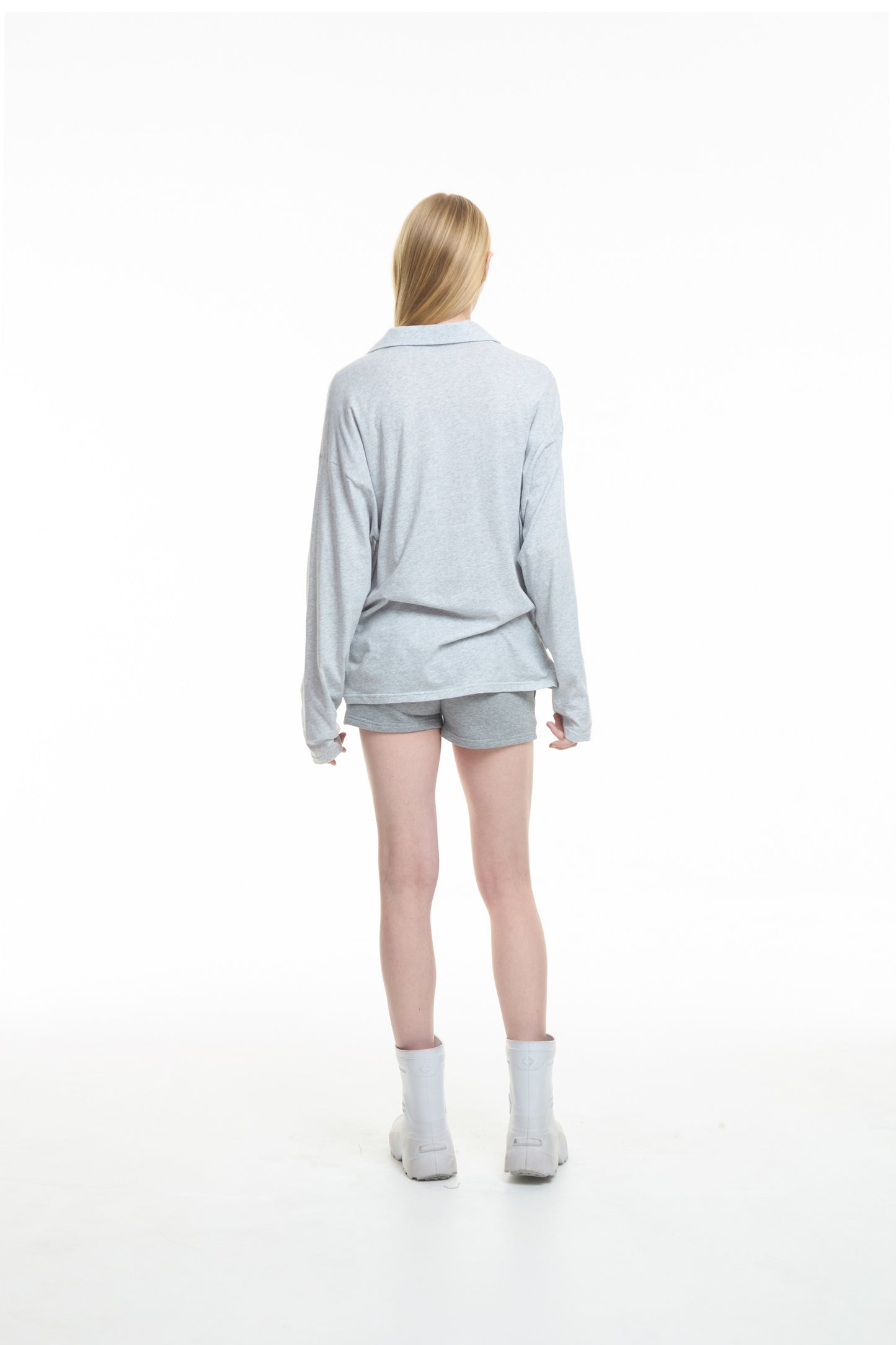 oversized loose-fit polo shirt