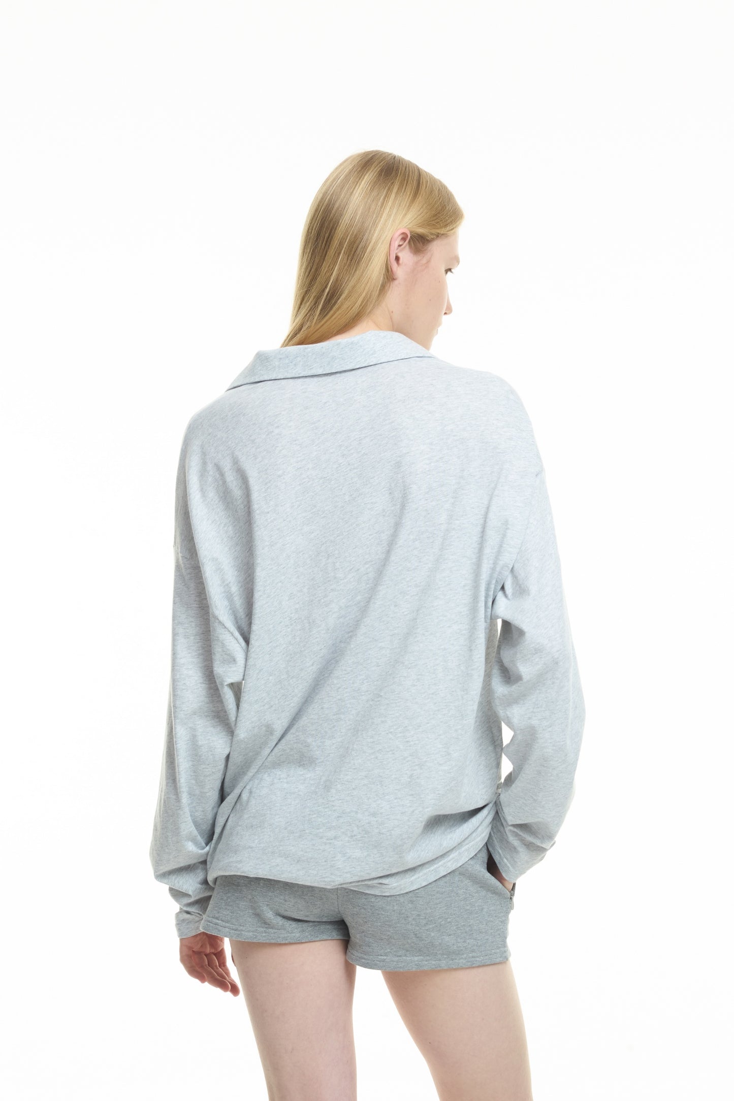 oversized loose-fit polo shirt