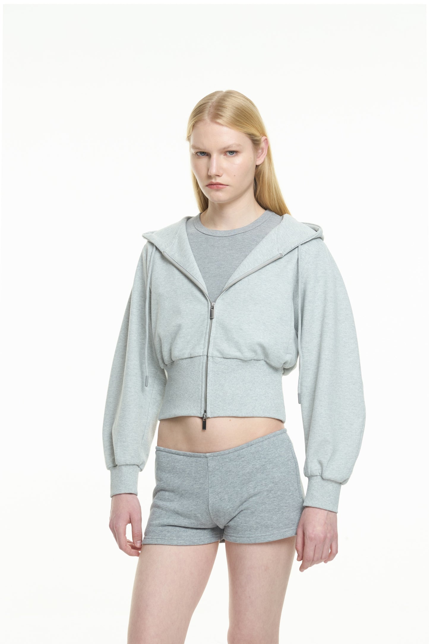crop fitted hoodie