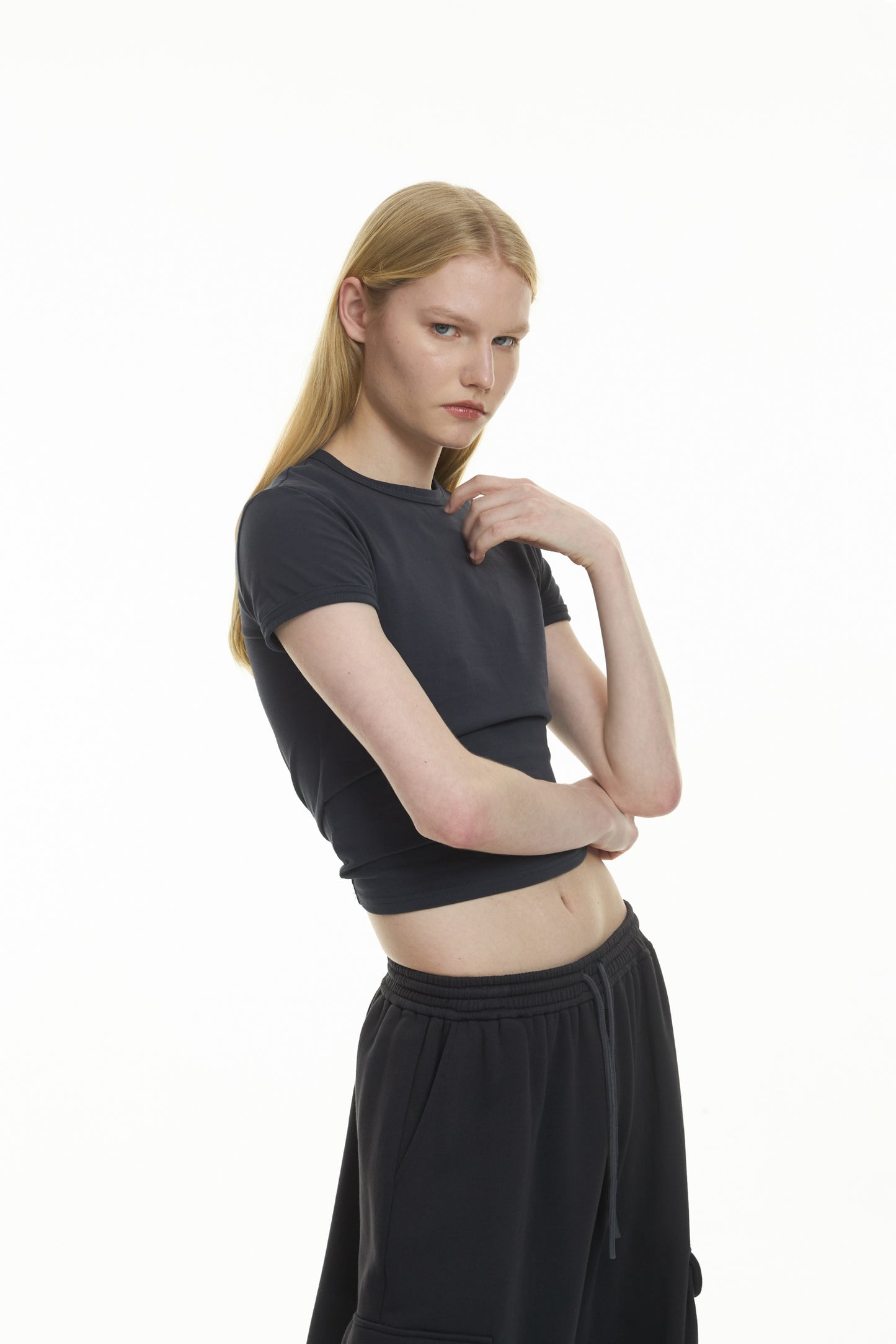 cotton crewneck  t-shirt