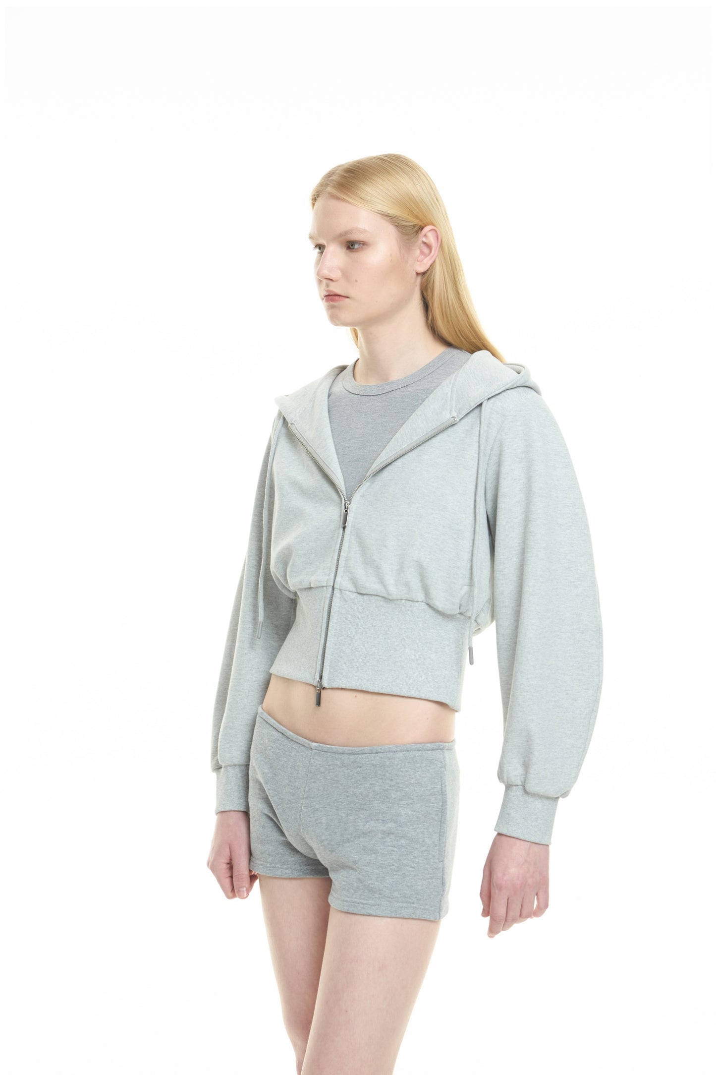 crop fitted hoodie