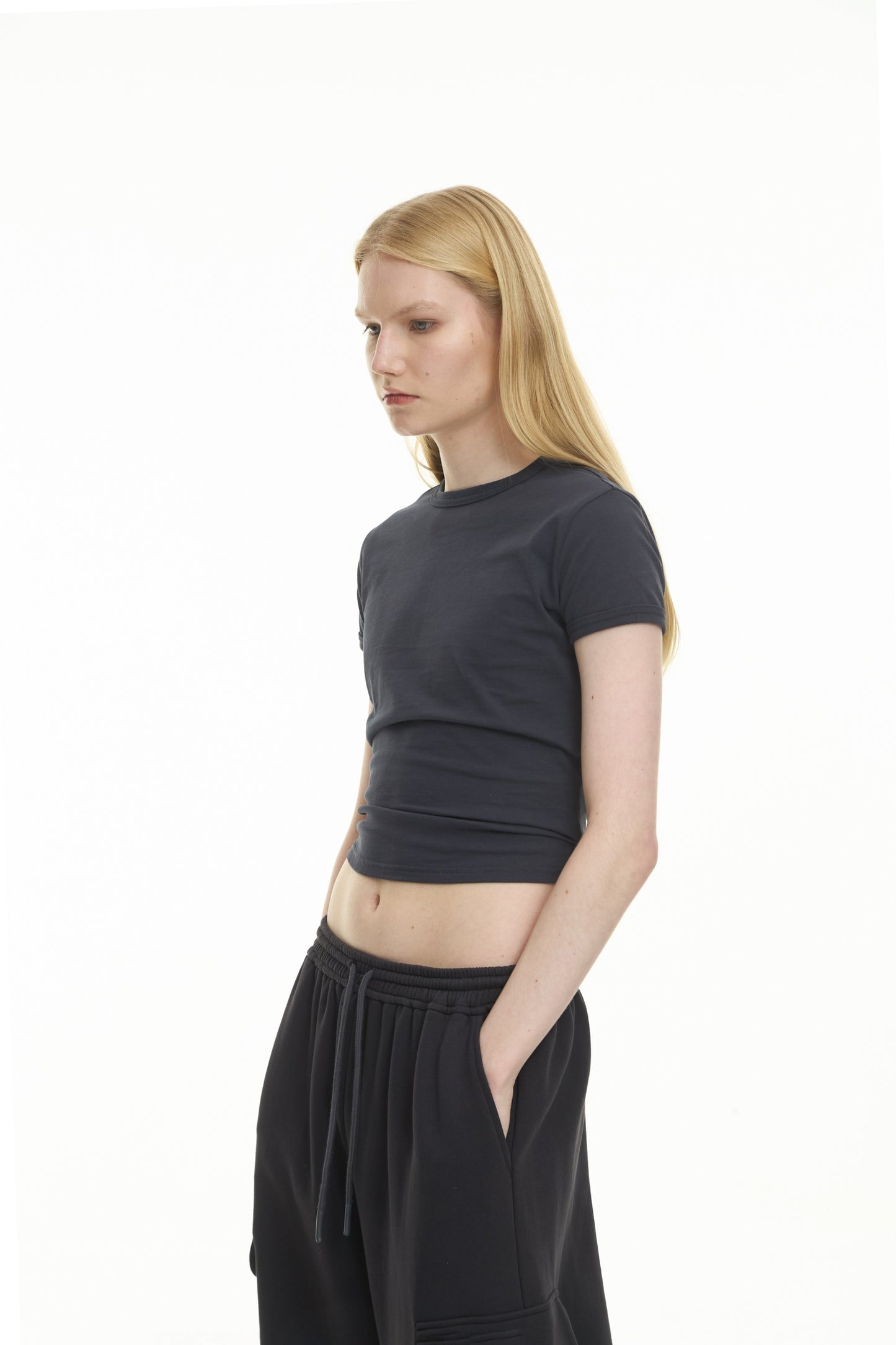 cotton crewneck  t-shirt