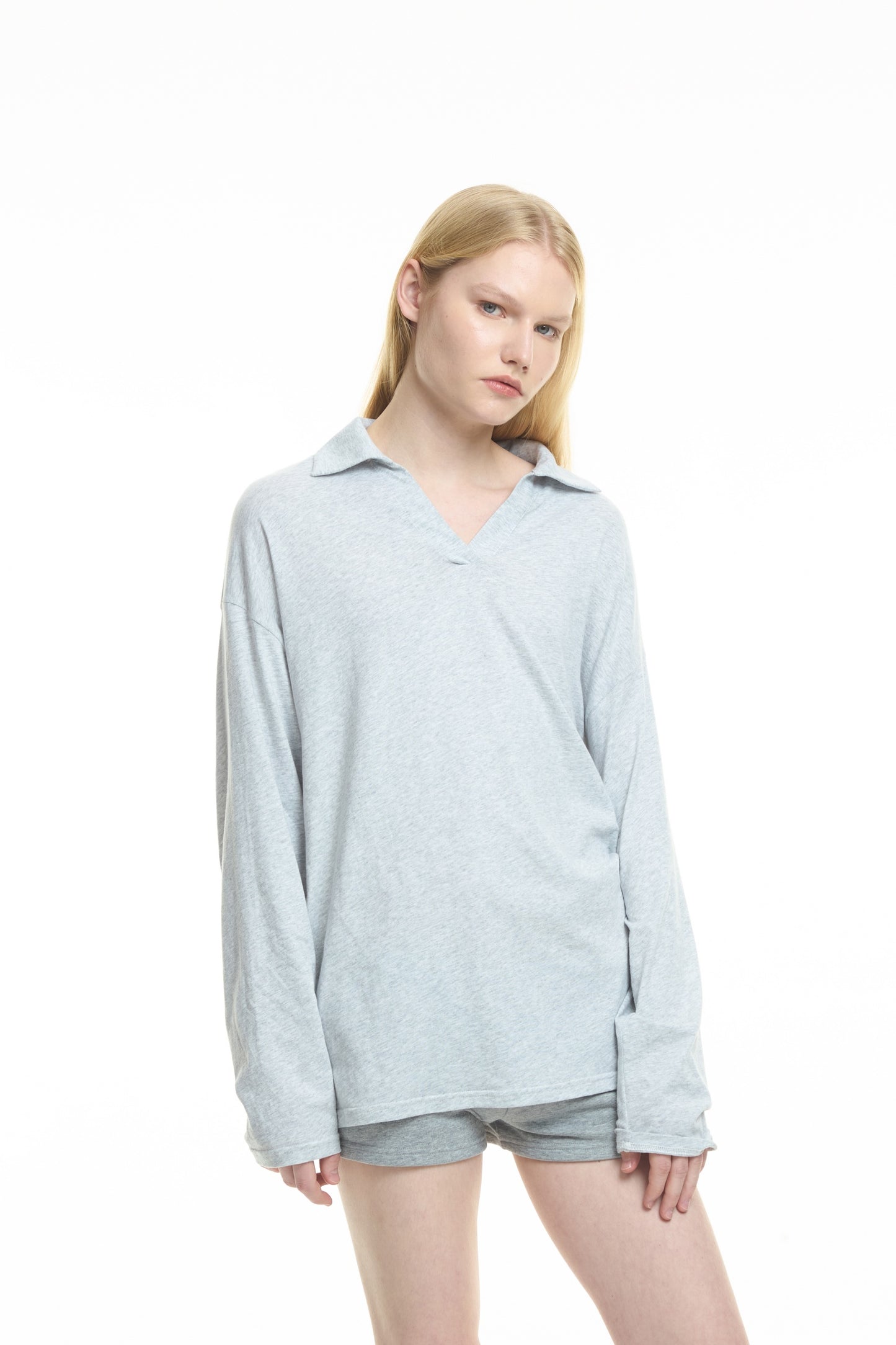 oversized loose-fit polo shirt