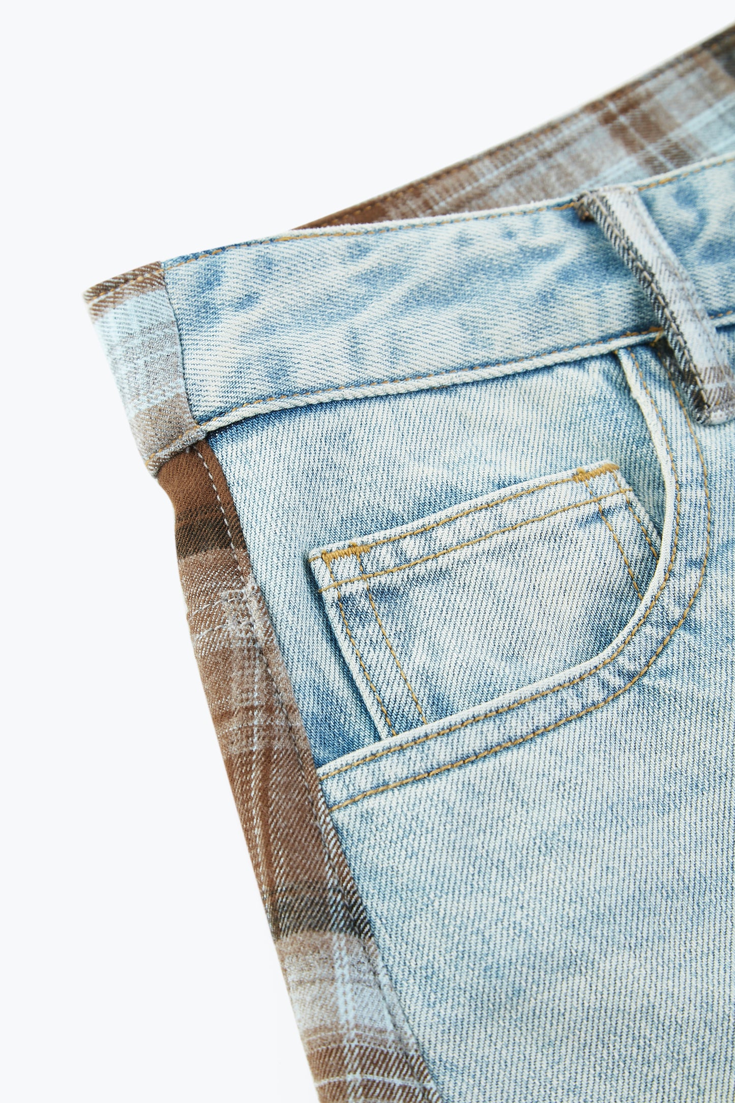 Plaid Baggy Jeans