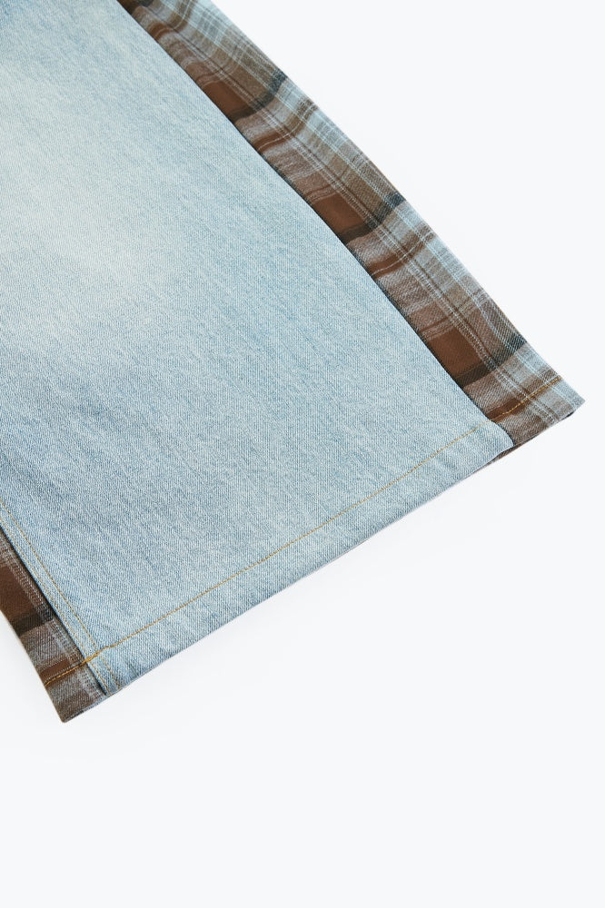 Plaid Baggy Jeans