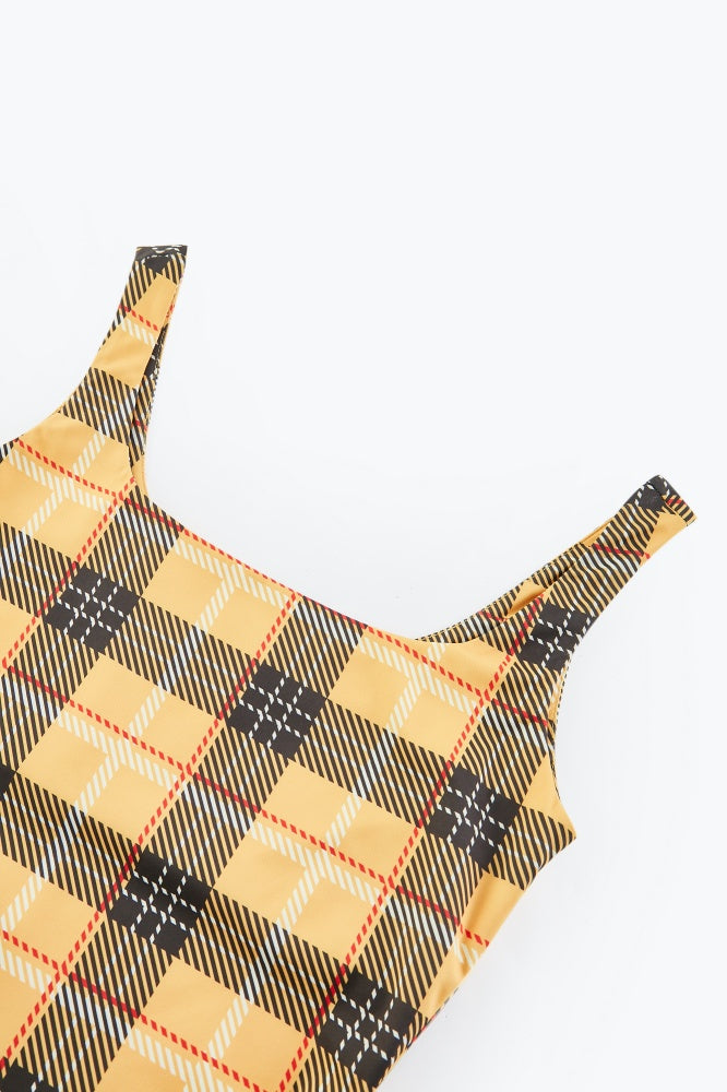 Plaid Knit  Tank Top