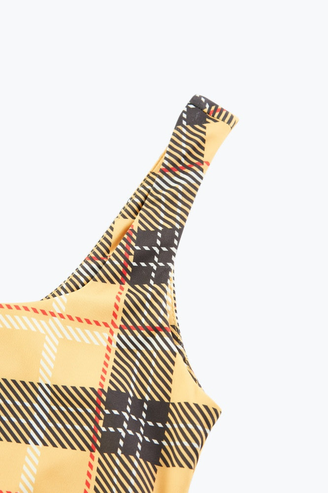 Plaid Knit  Tank Top