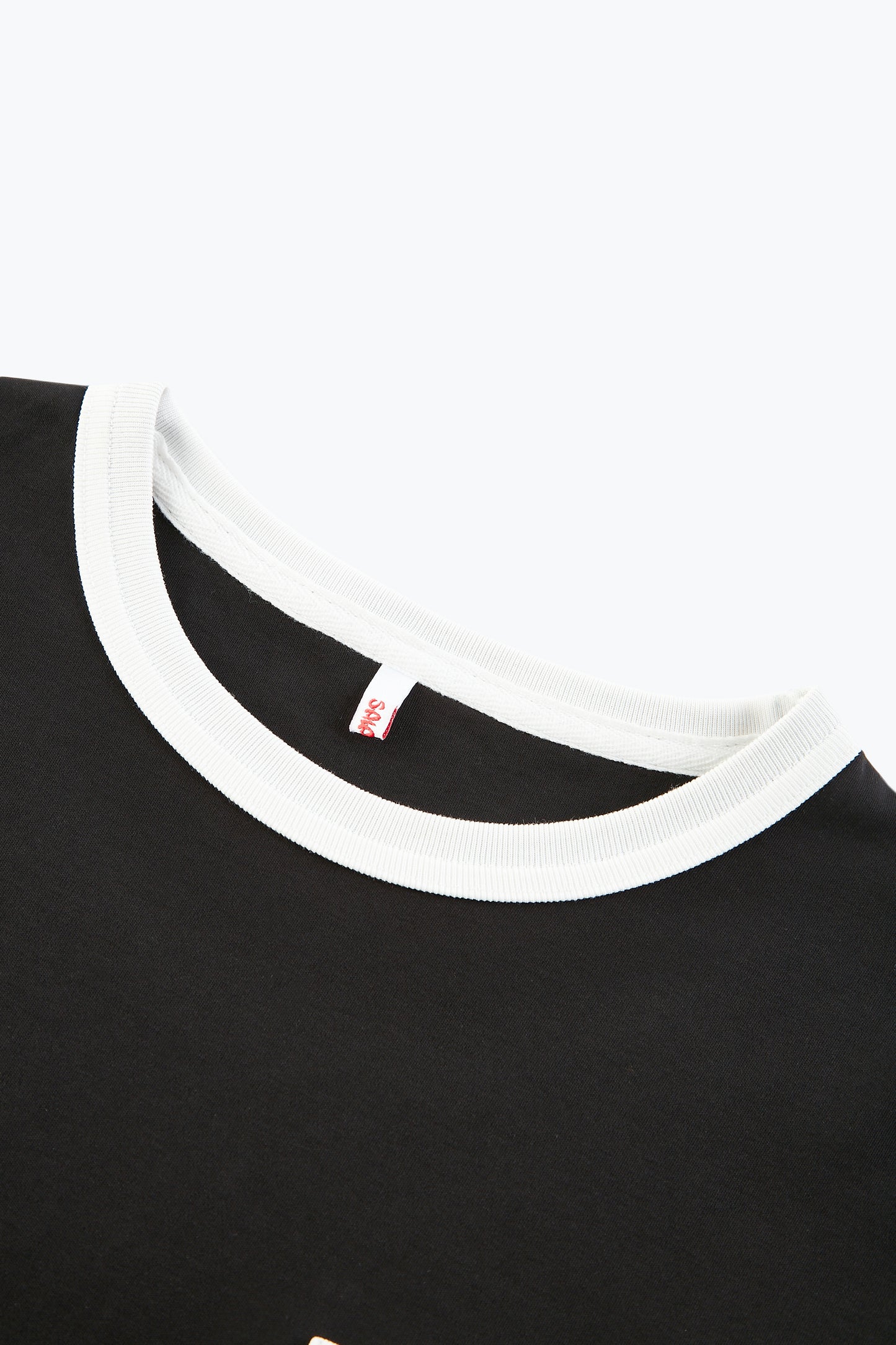 Contrast Paneled Short-Sleeve Top