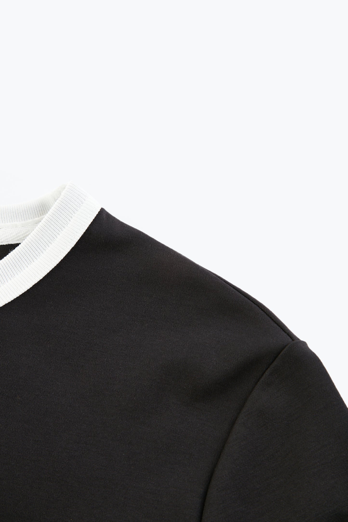 Contrast Paneled Short-Sleeve Top