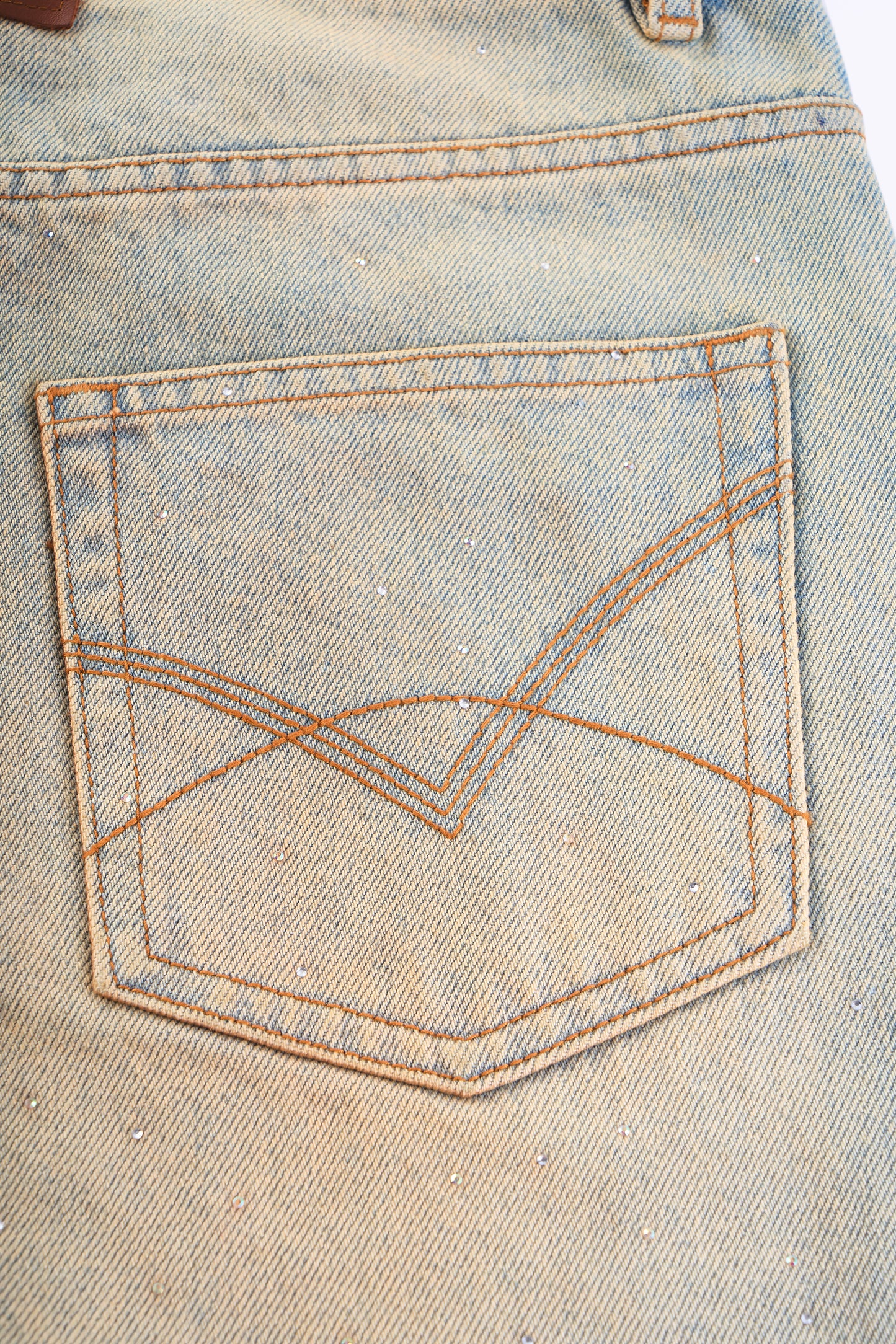 Clay Washed Rhinestone Jeans