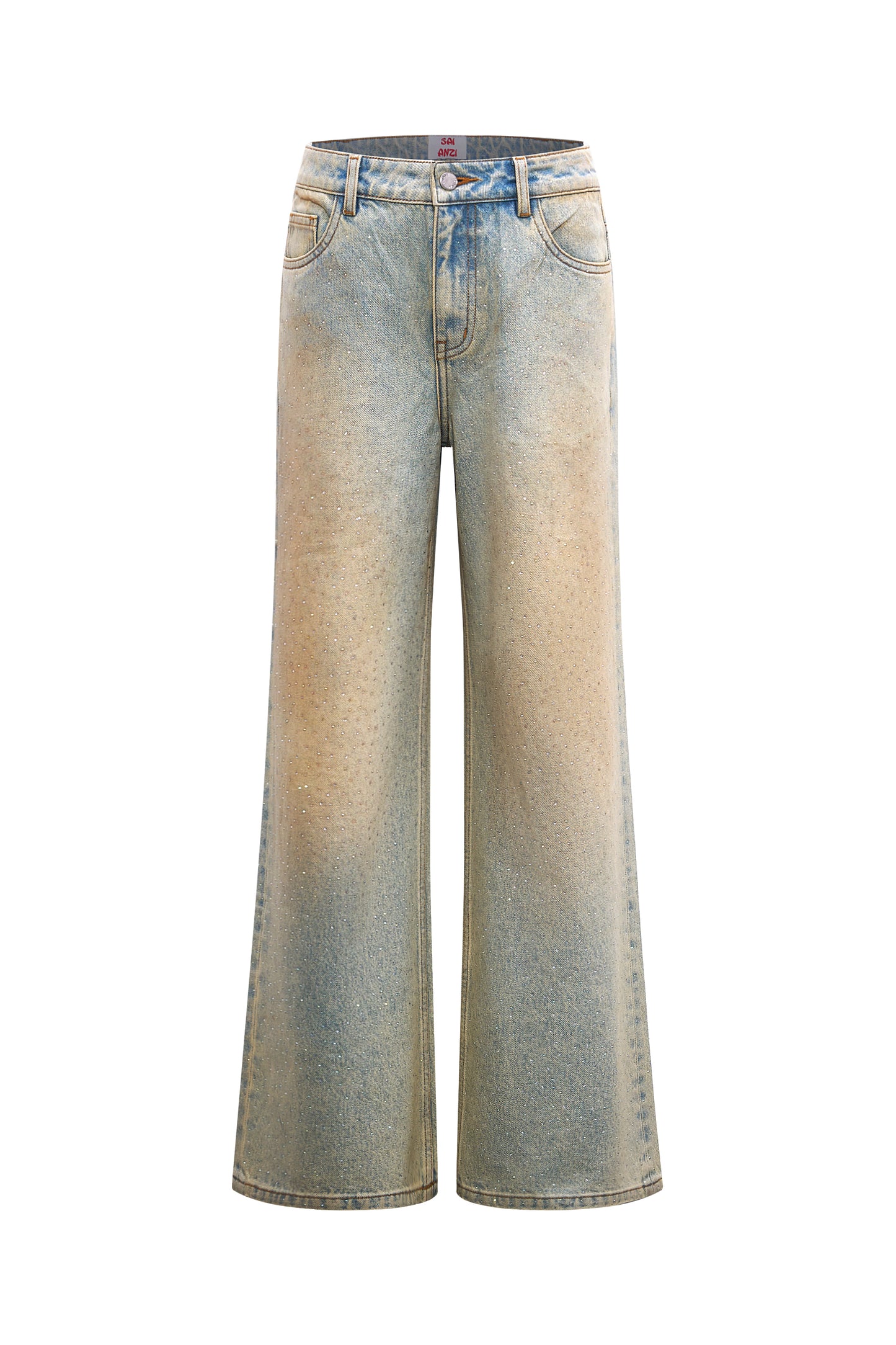 Clay Washed Rhinestone Jeans