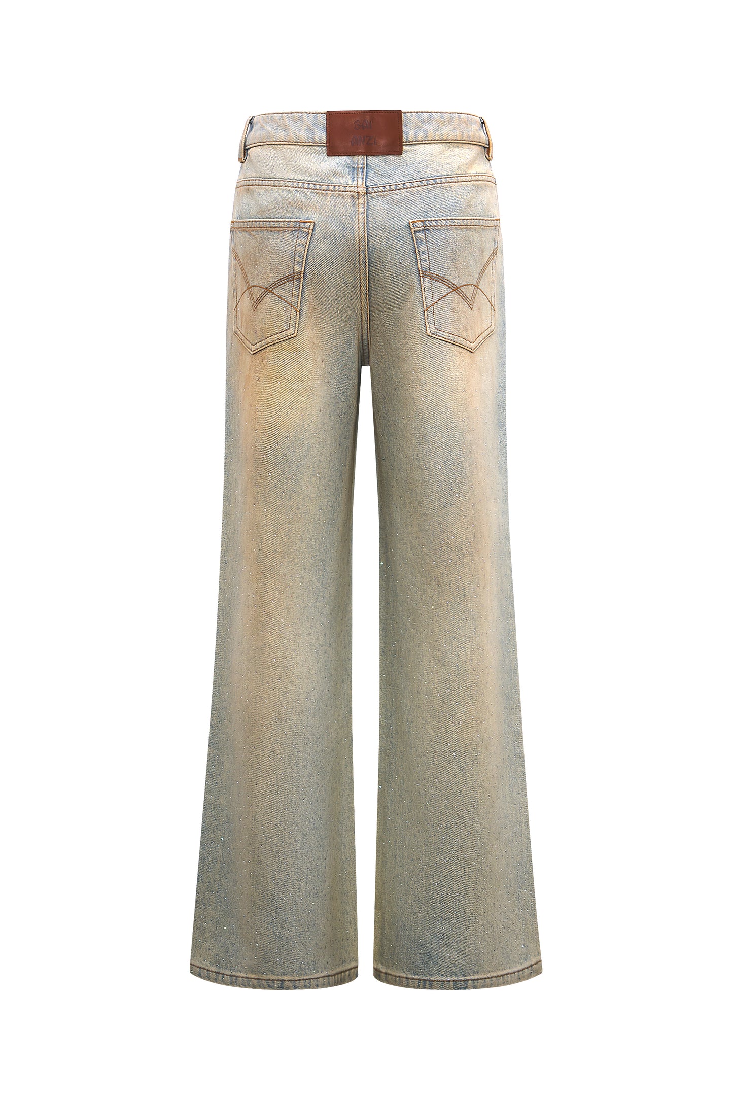 Clay Washed Rhinestone Jeans