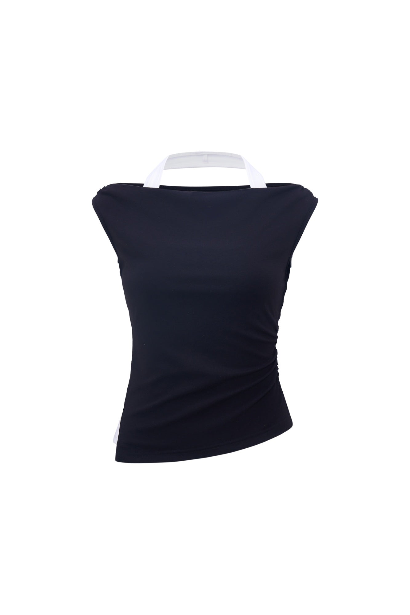 Halter Spliced Off Shoulder Top