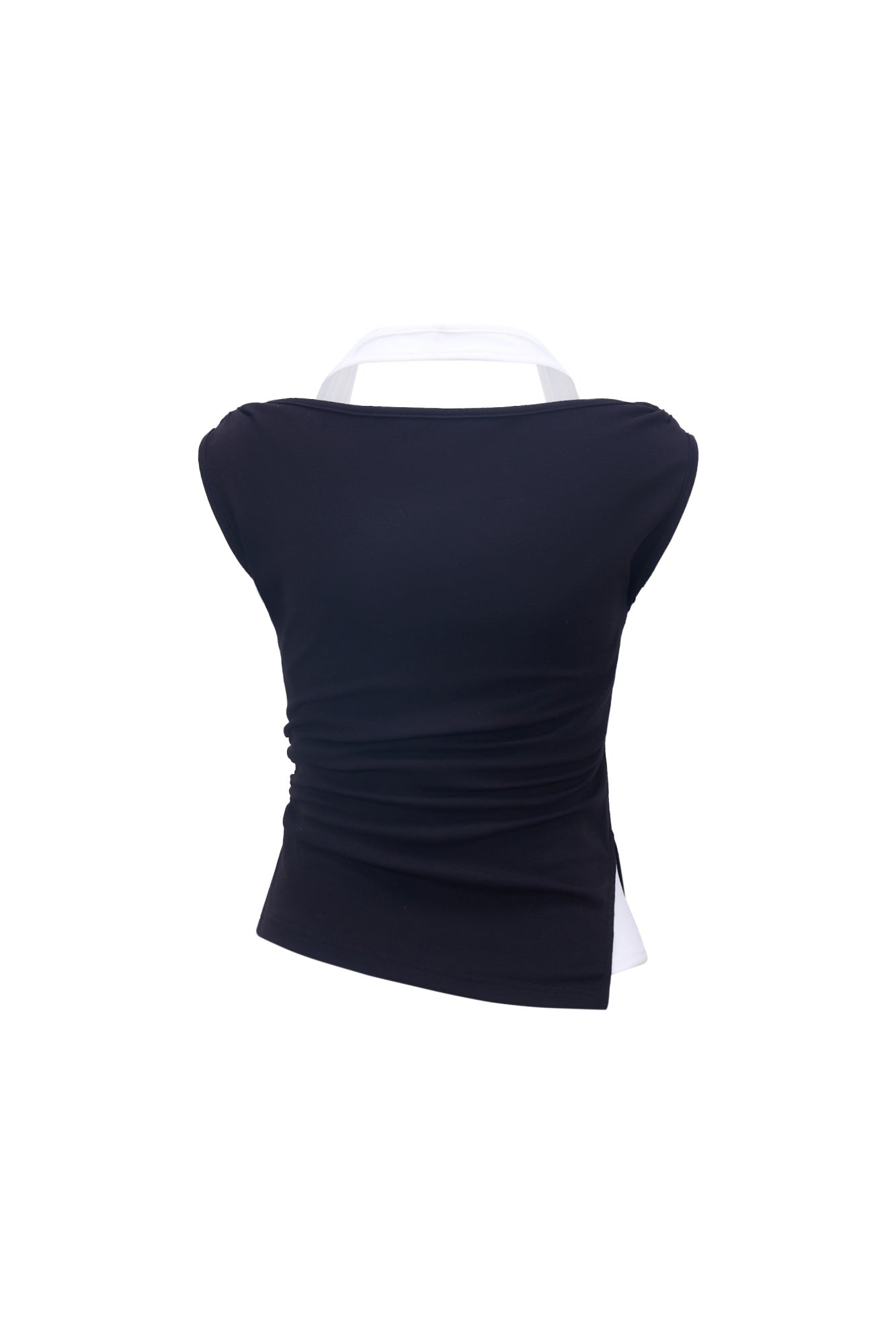Halter Spliced Off Shoulder Top