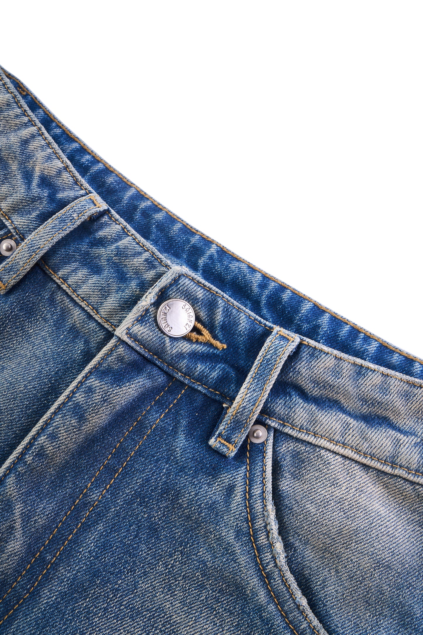 Overshirt Bilayer Distressed Jeans