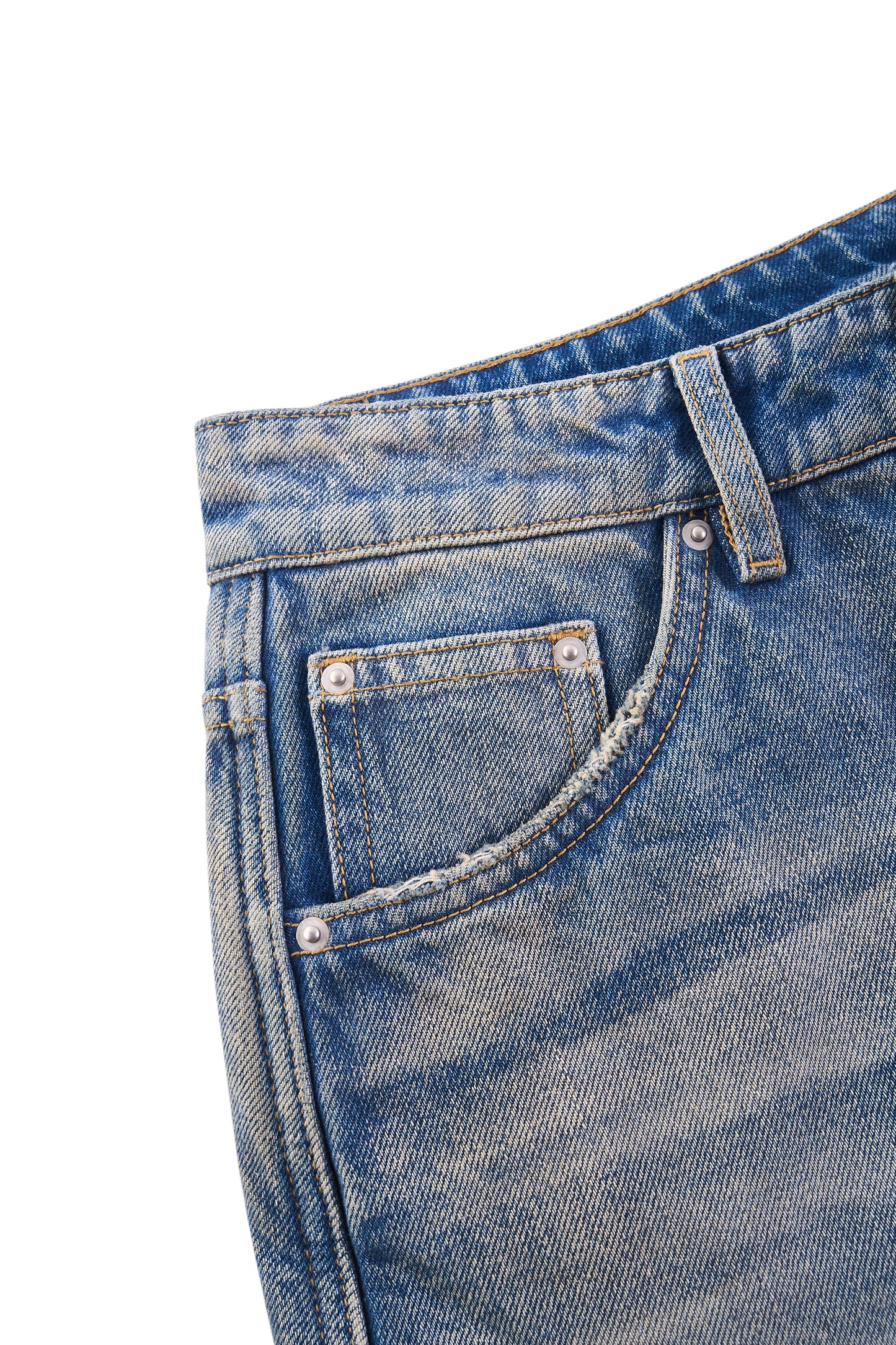 Overshirt Bilayer Distressed Jeans