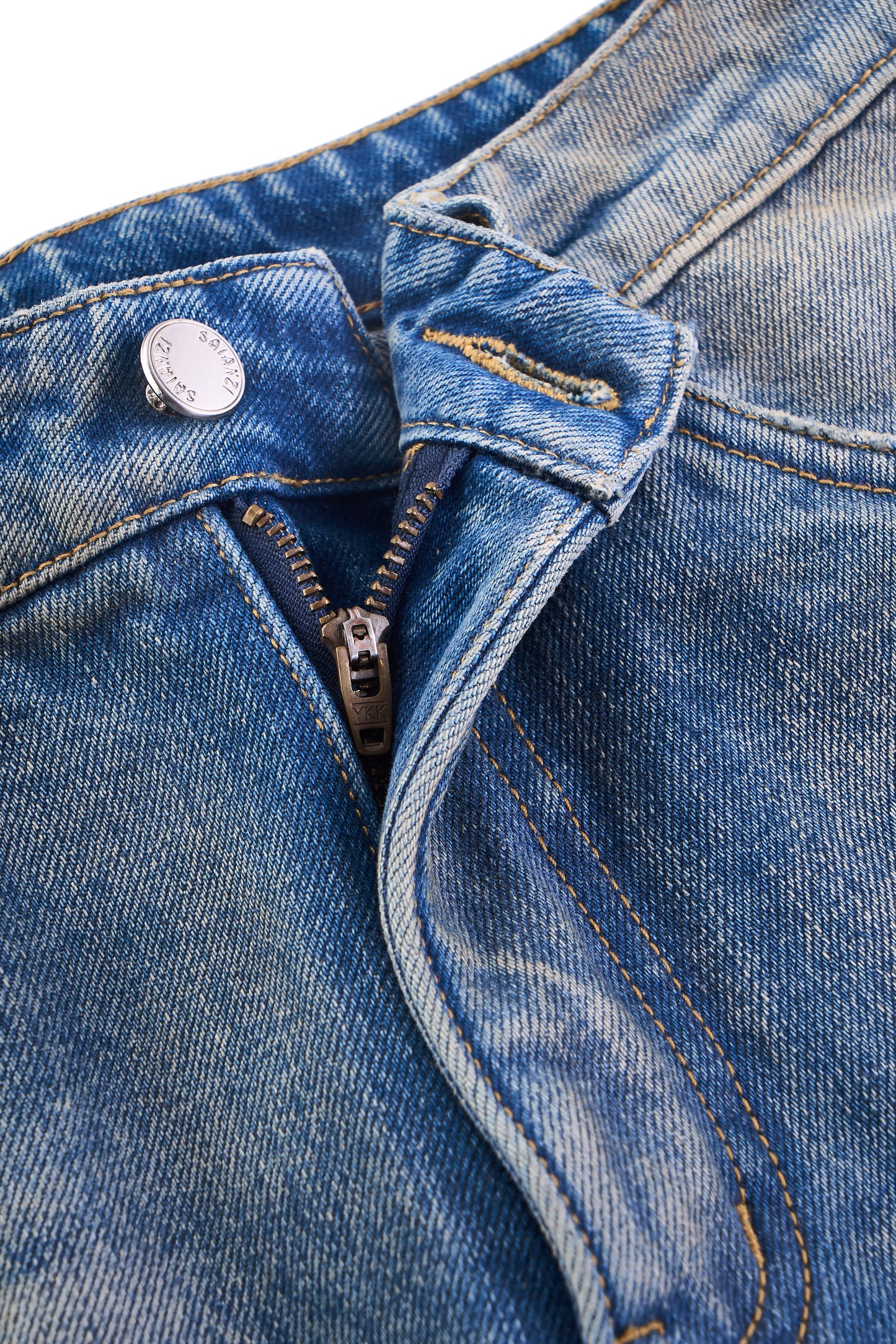 Overshirt Bilayer Distressed Jeans