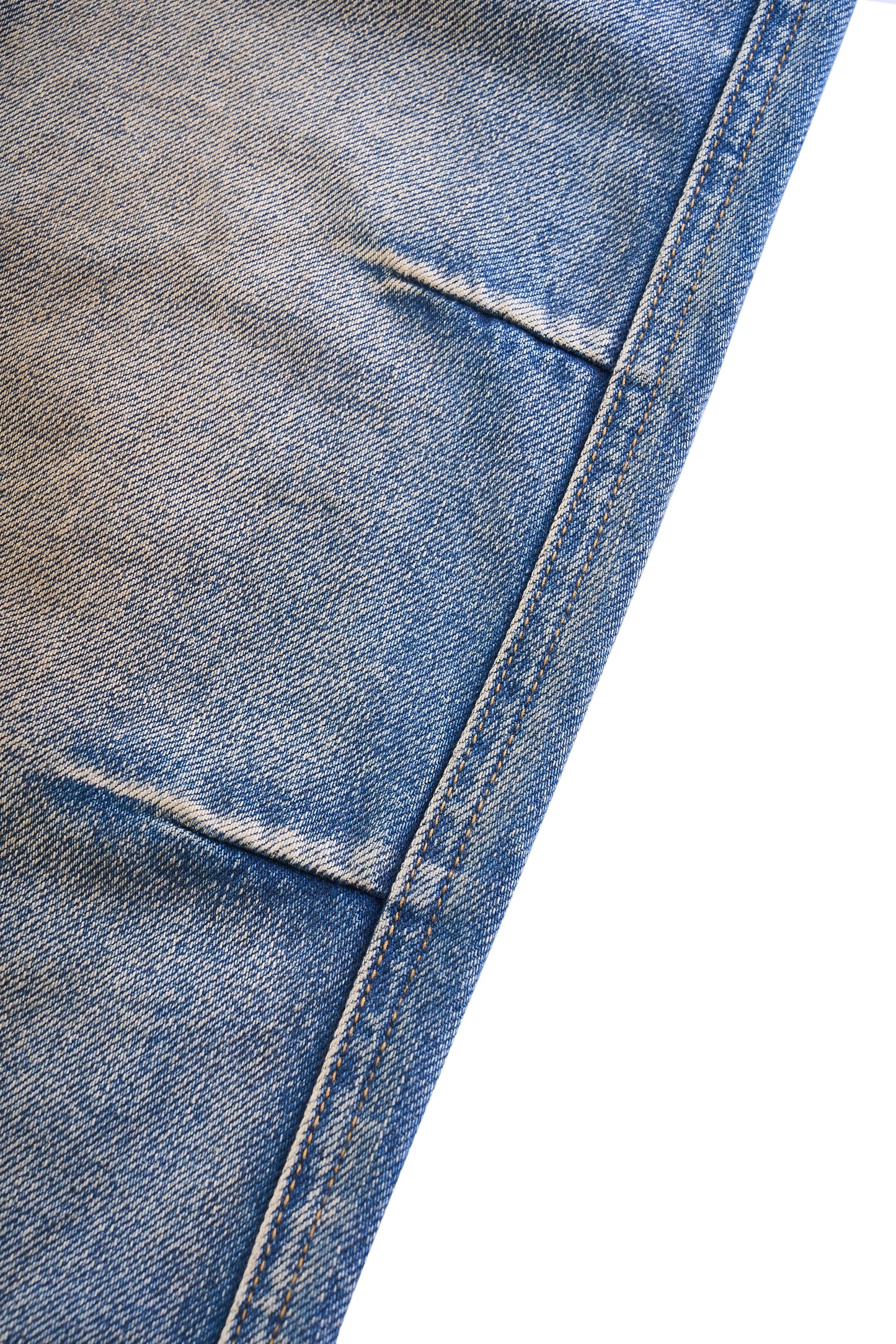 Overshirt Bilayer Distressed Jeans