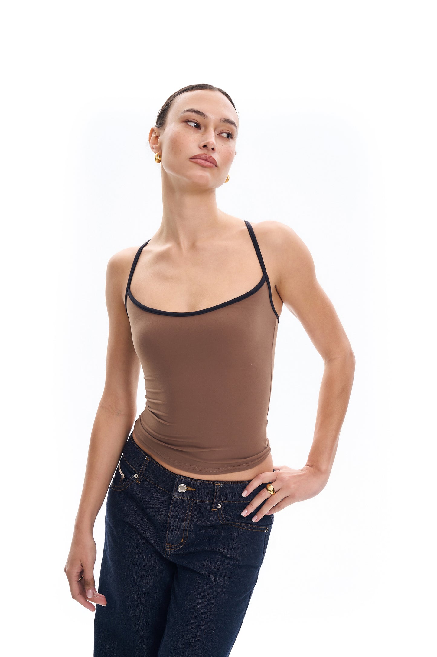 Contrast Racerback Tank Top