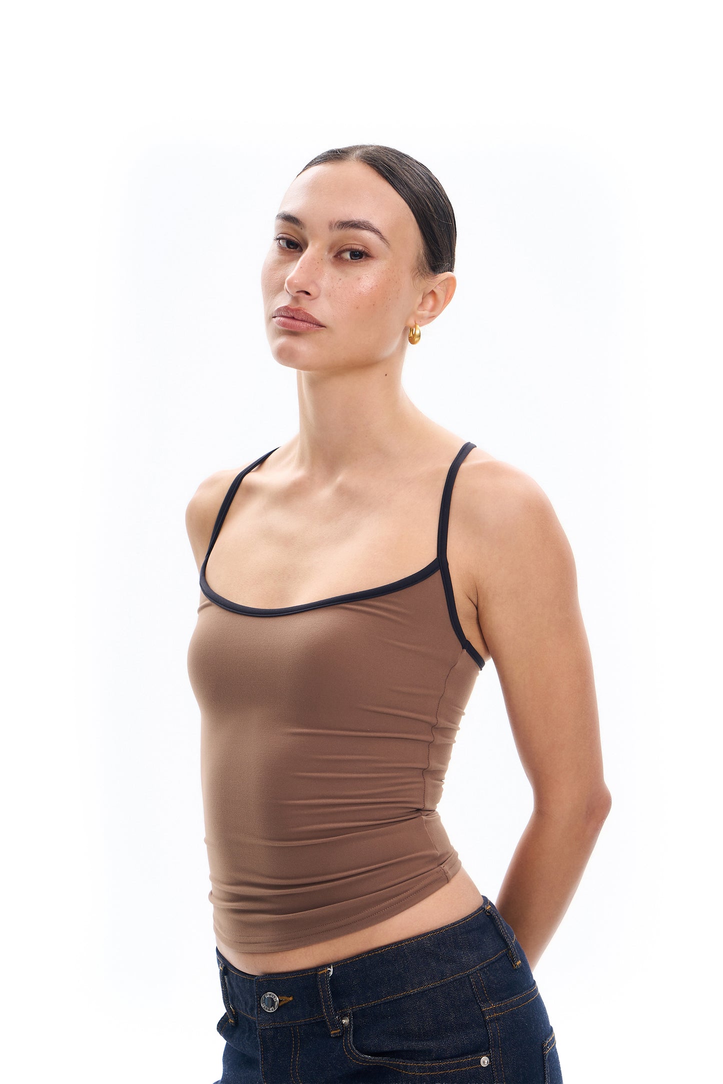 Contrast Racerback Tank Top