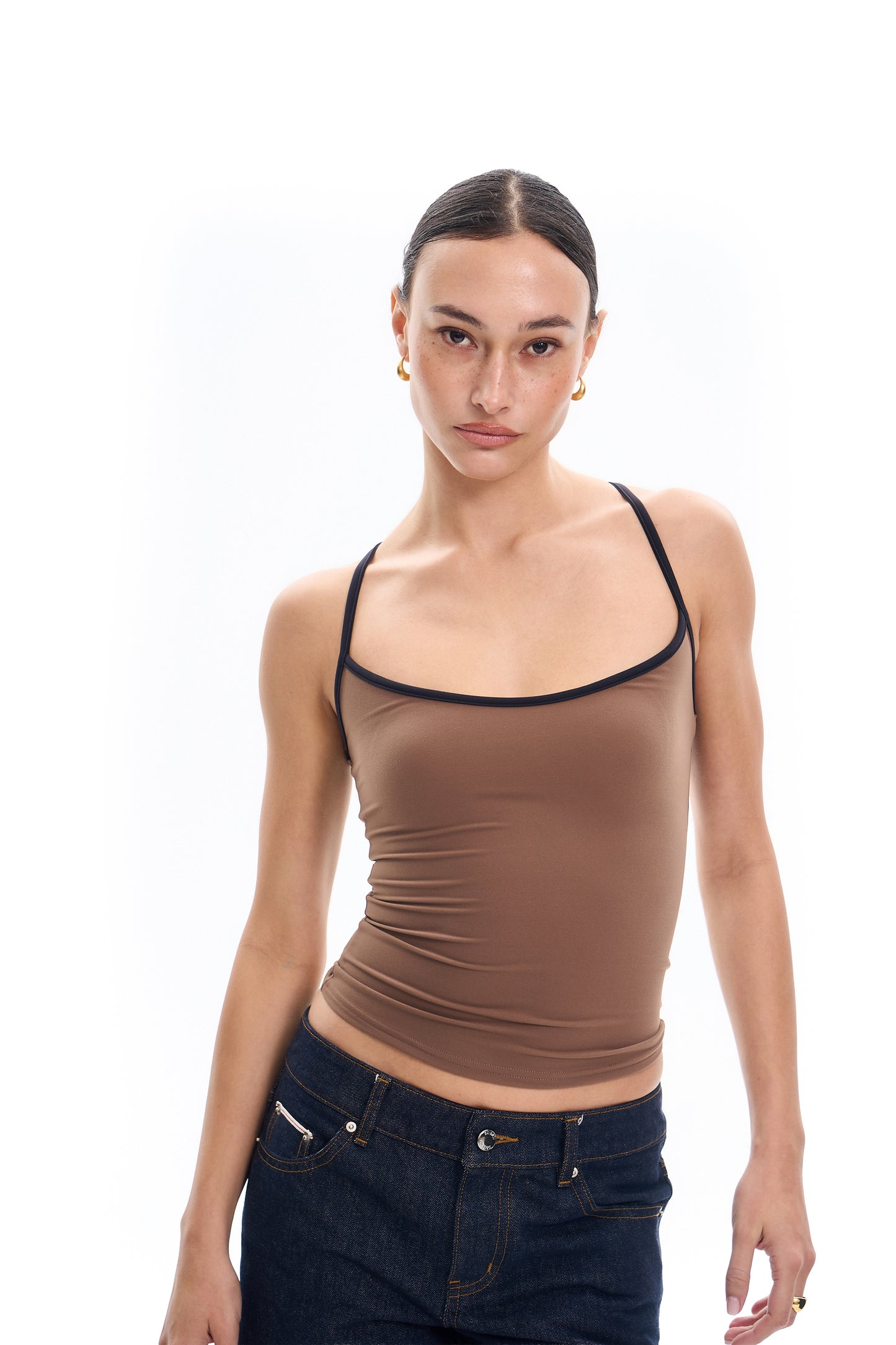 Contrast Racerback Tank Top