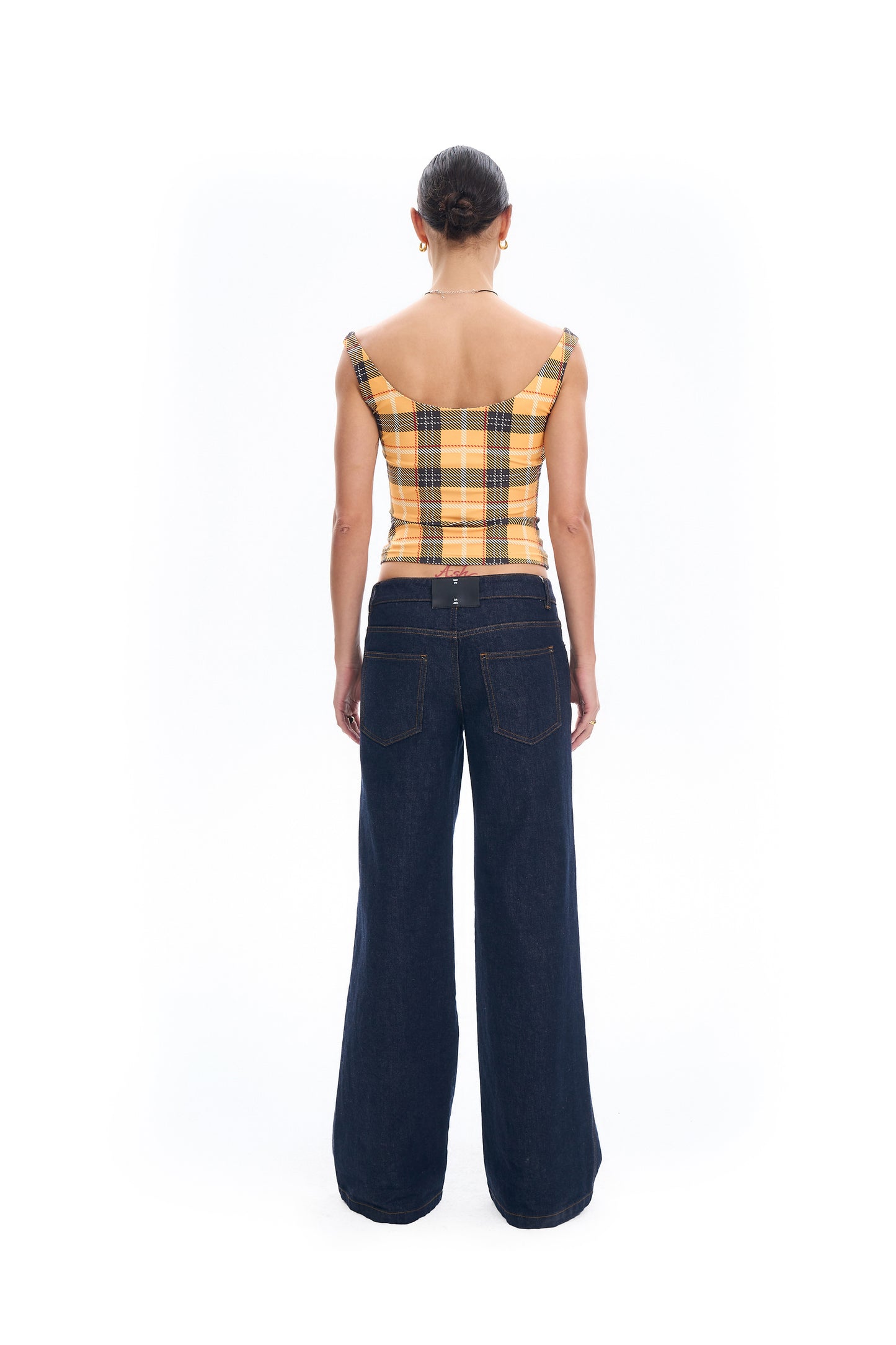 Plaid Knit  Tank Top
