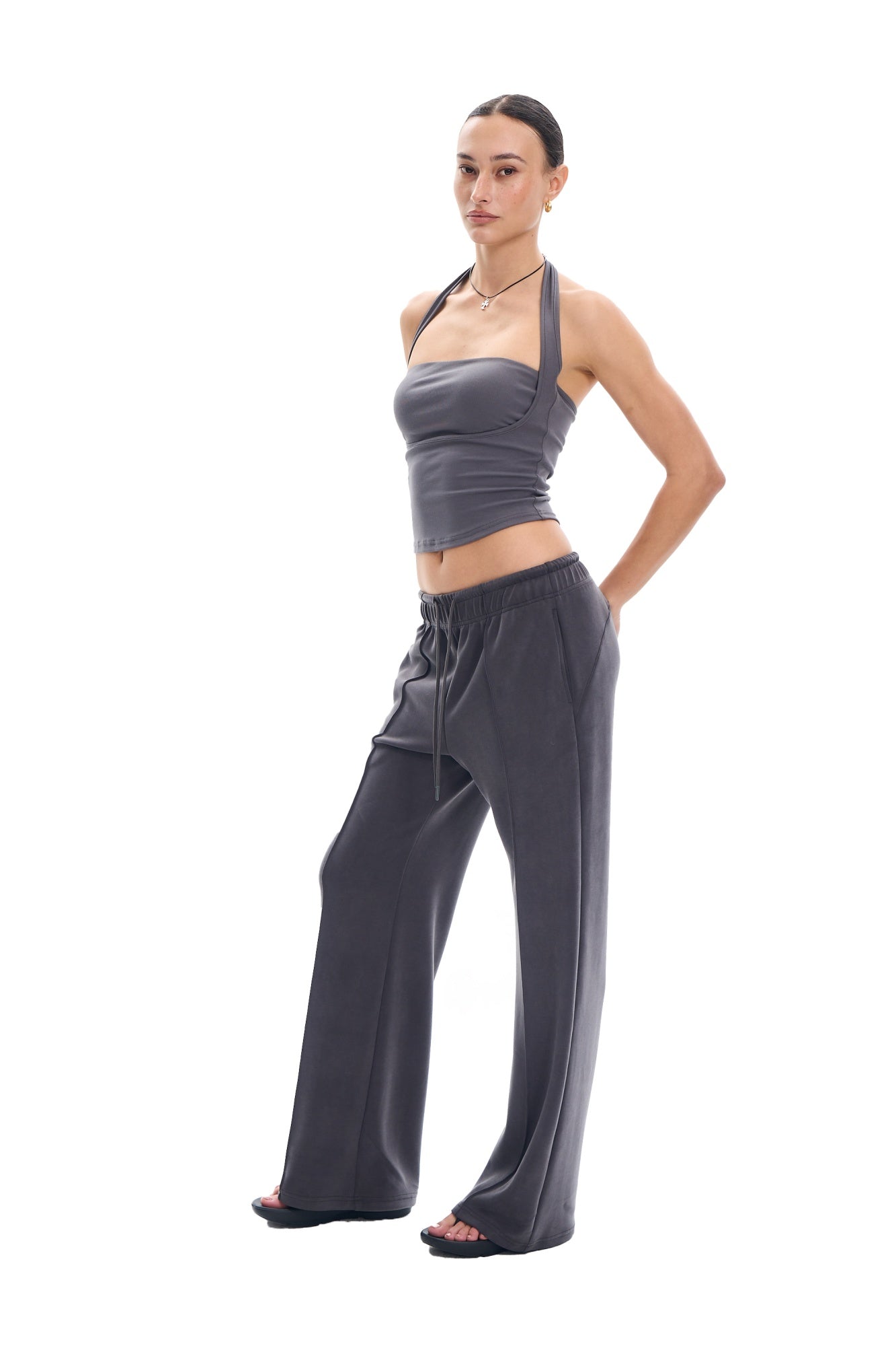 Sculpted Halter Tank Top
