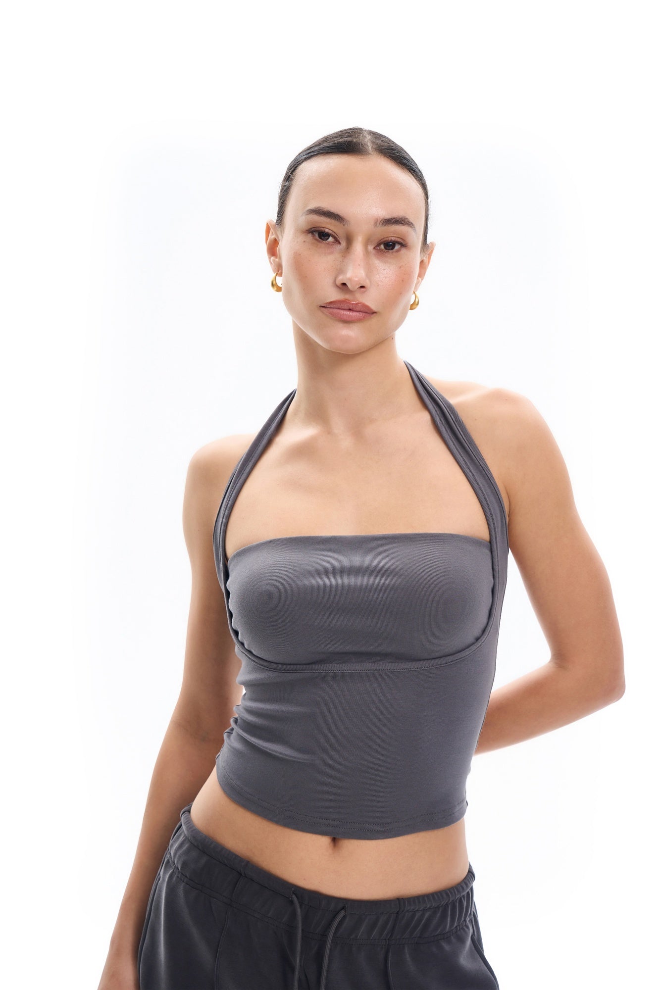 Sculpted Halter Tank Top