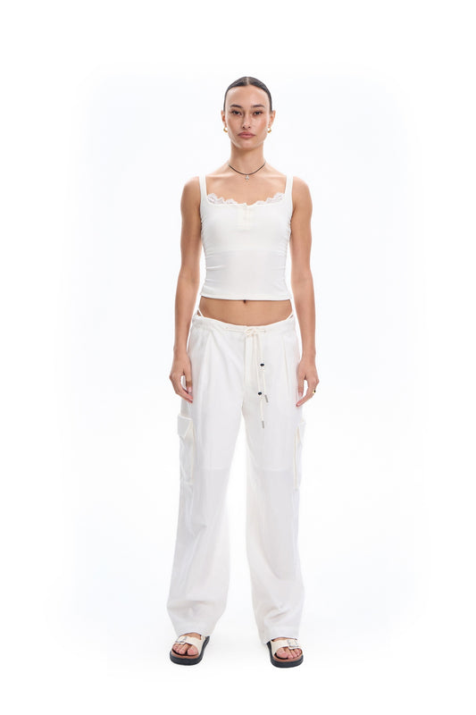 Drawstring Parachute Pants