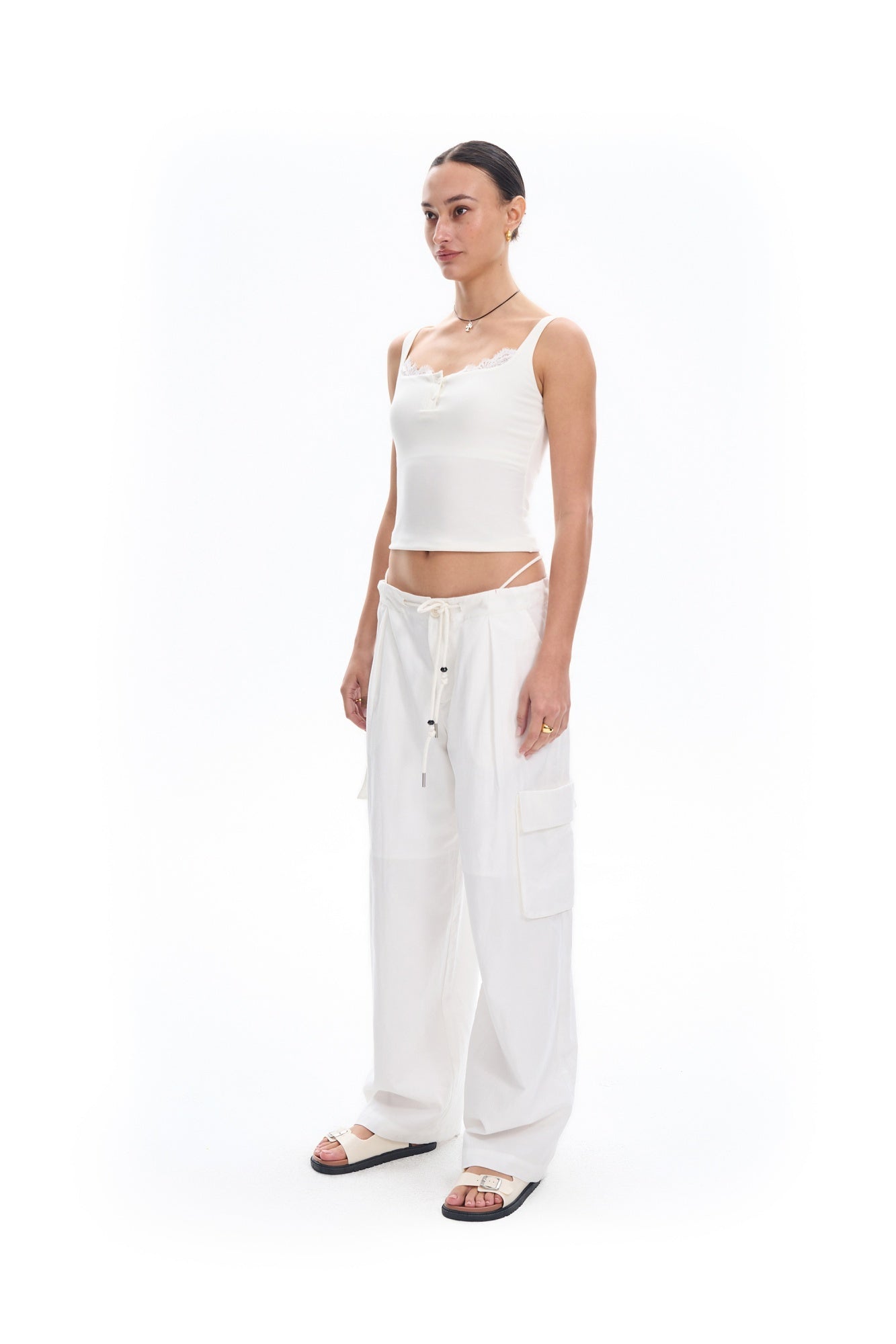 Drawstring Parachute Pants