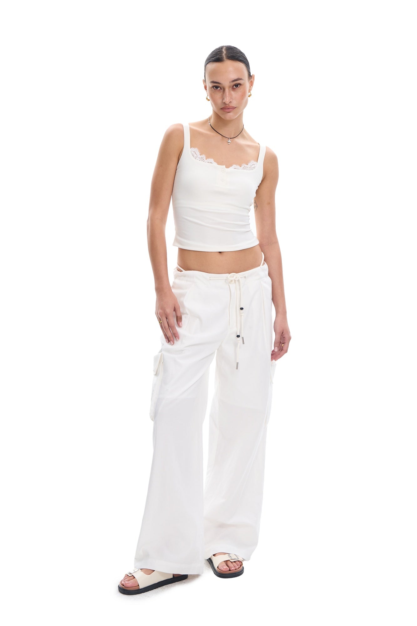 Drawstring Parachute Pants