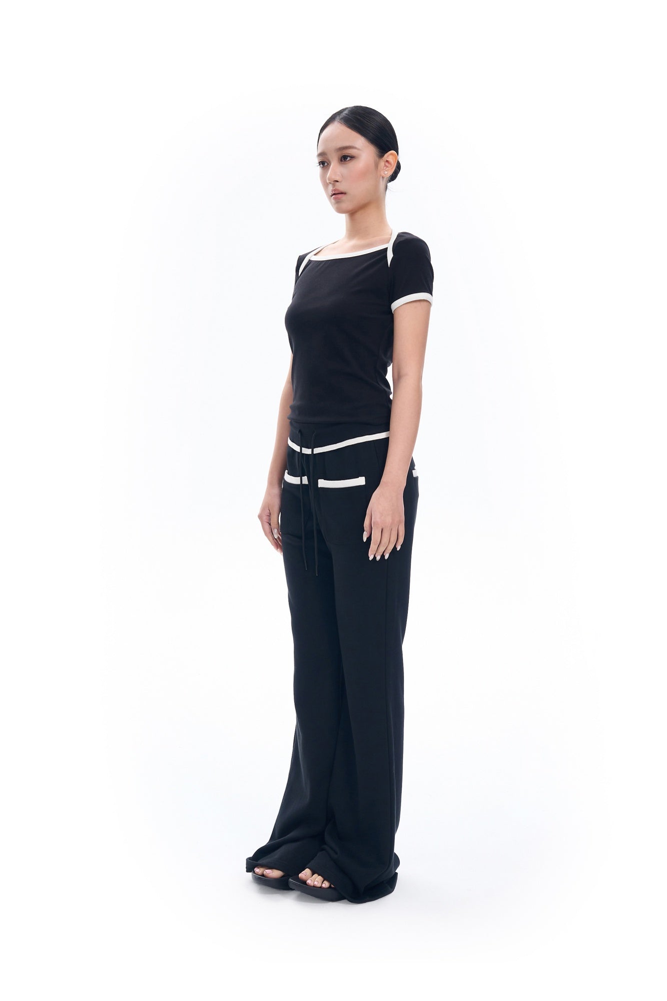 Boatneck Contrast Top