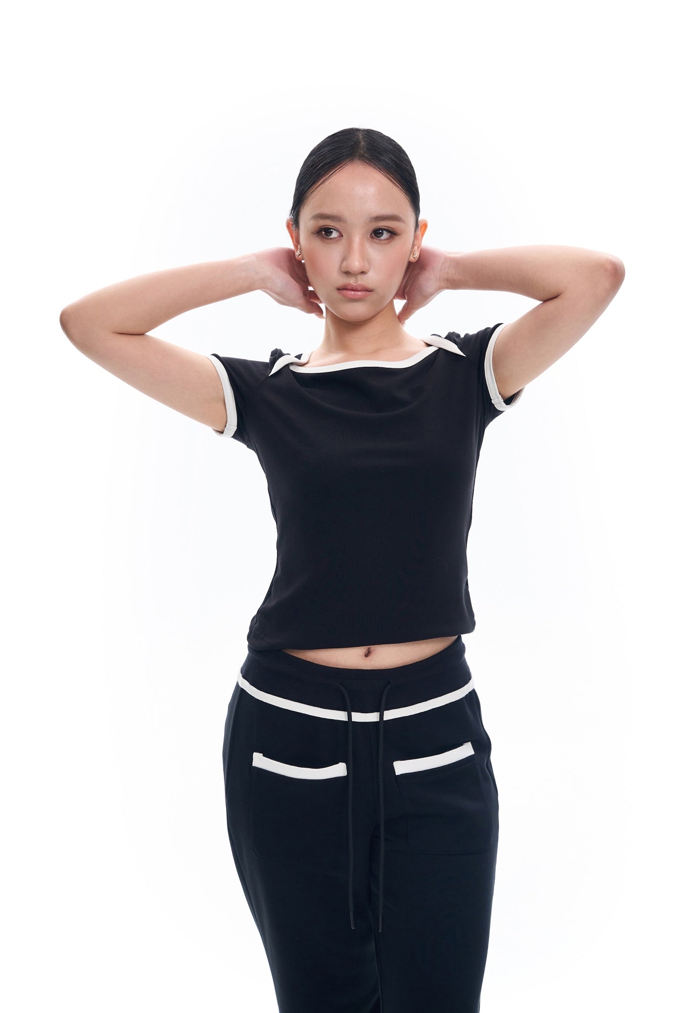 Boatneck Contrast Top