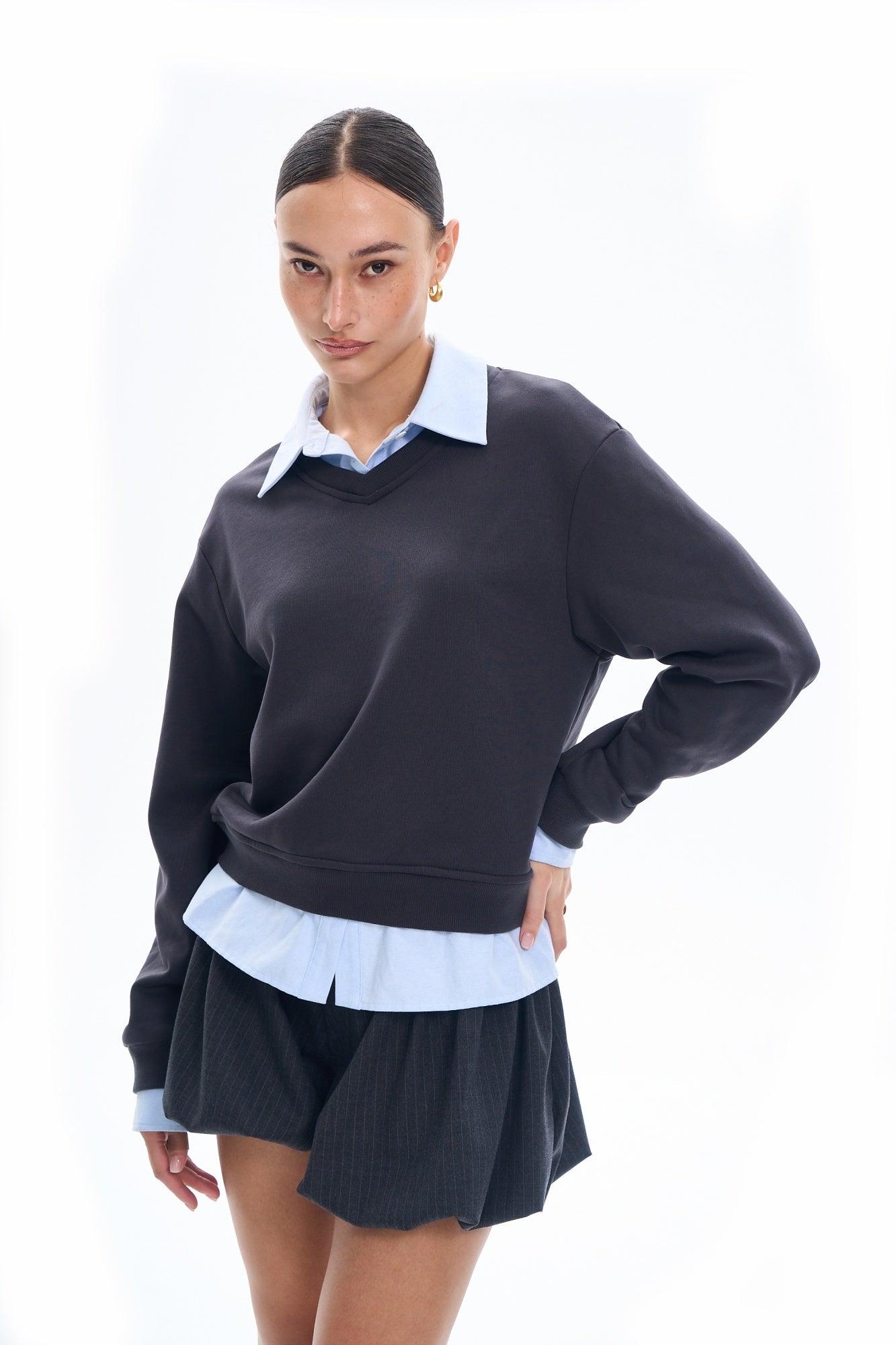 College Bi-layer Sweatshirt