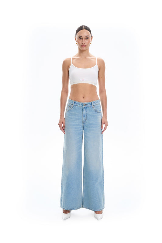 V-Waist Straight Jeans
