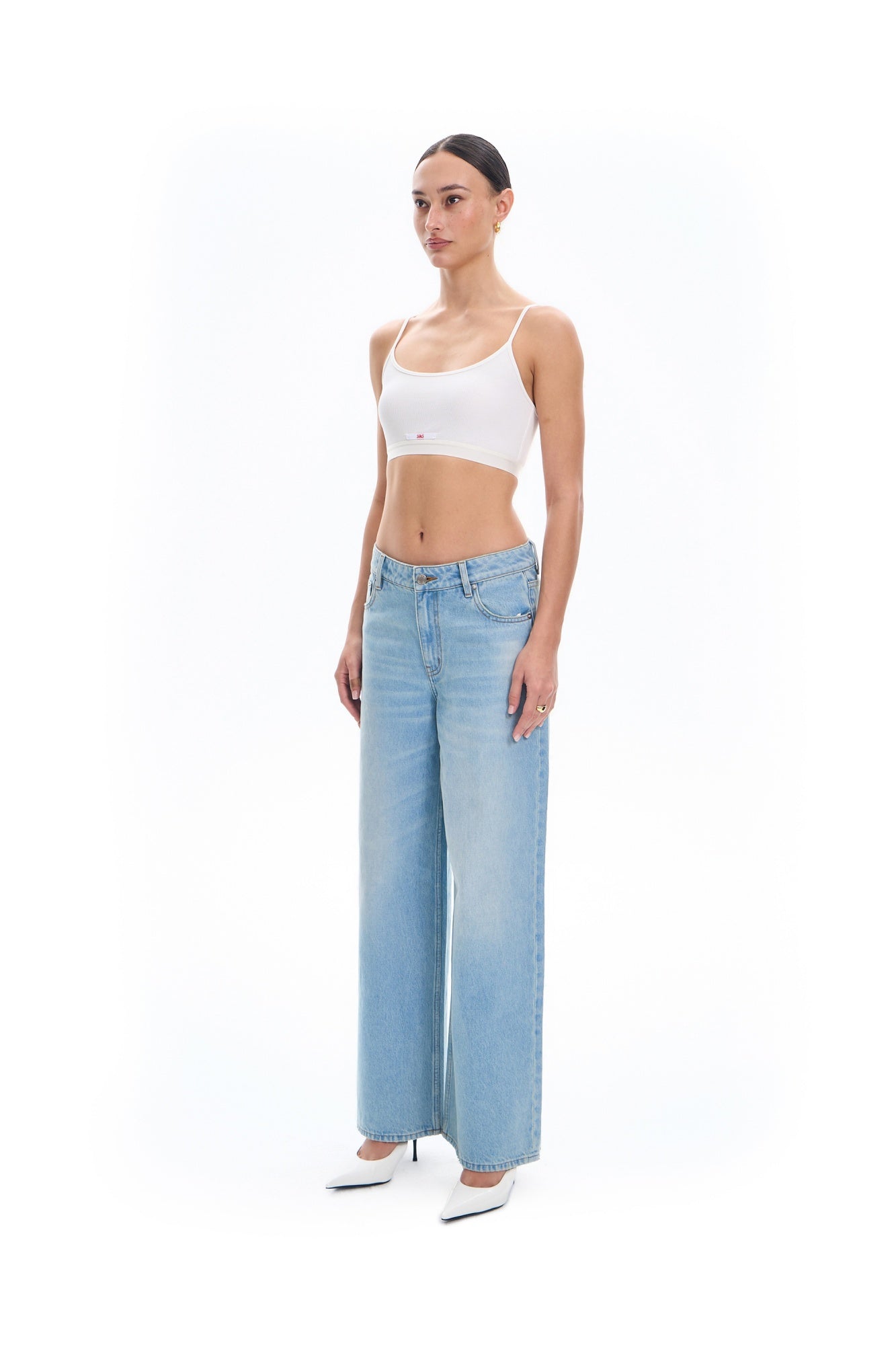 V-Waist Straight Jeans