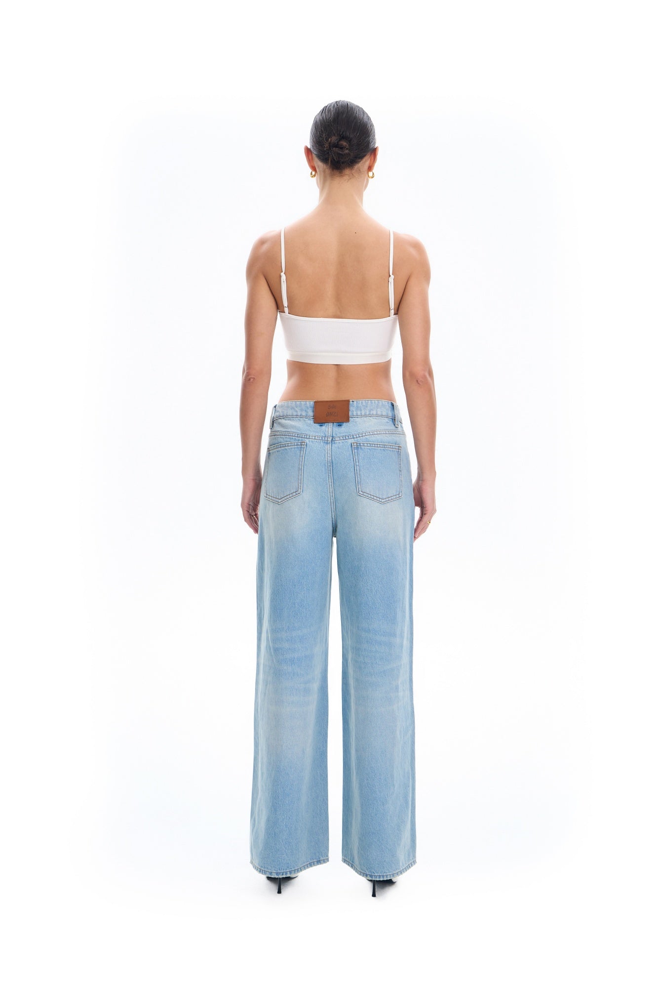 V-Waist Straight Jeans