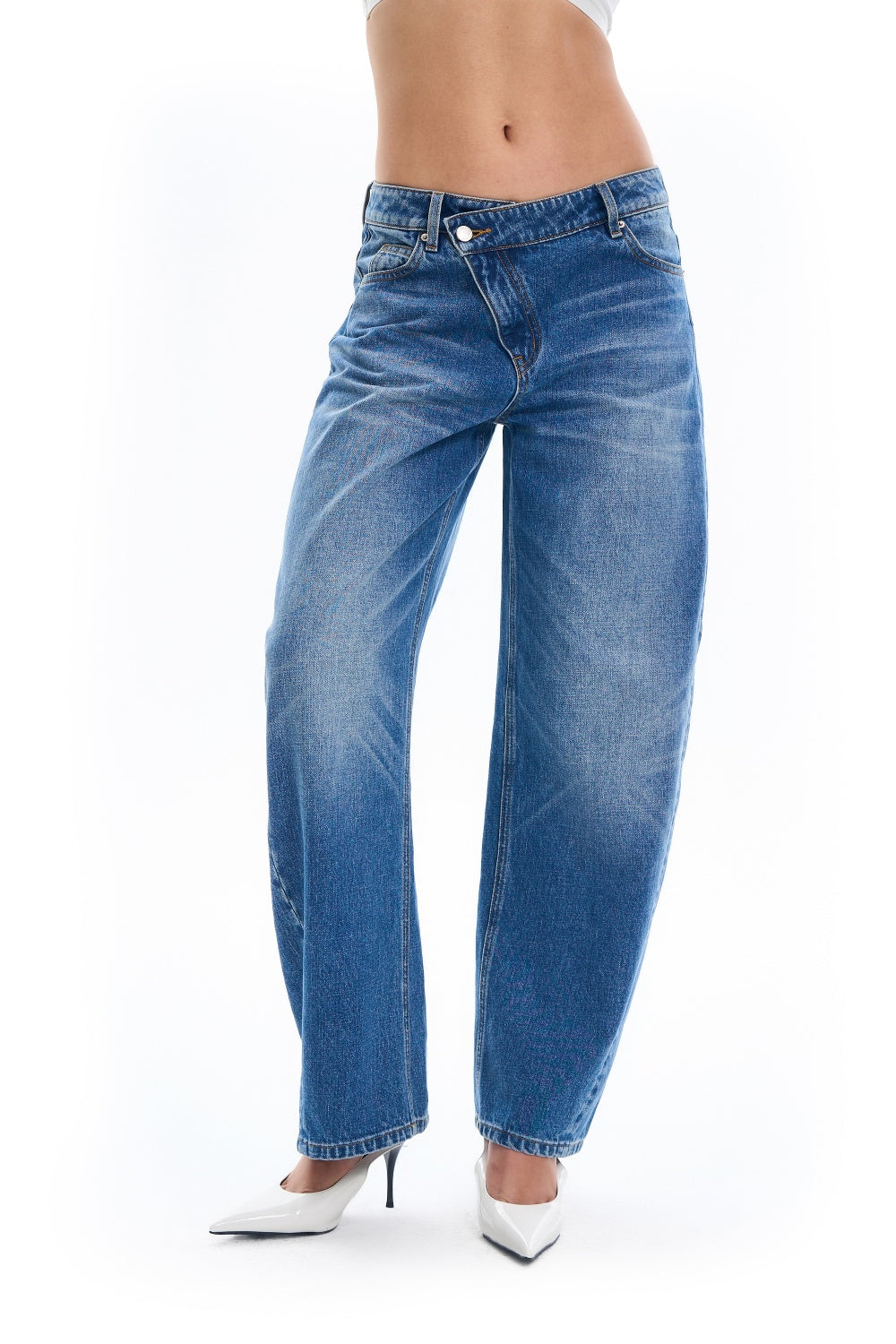 Curved Waist Scimitar Jeans