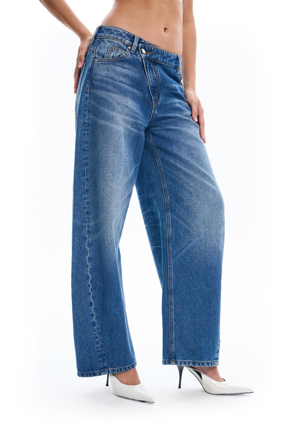 Curved Waist Scimitar Jeans