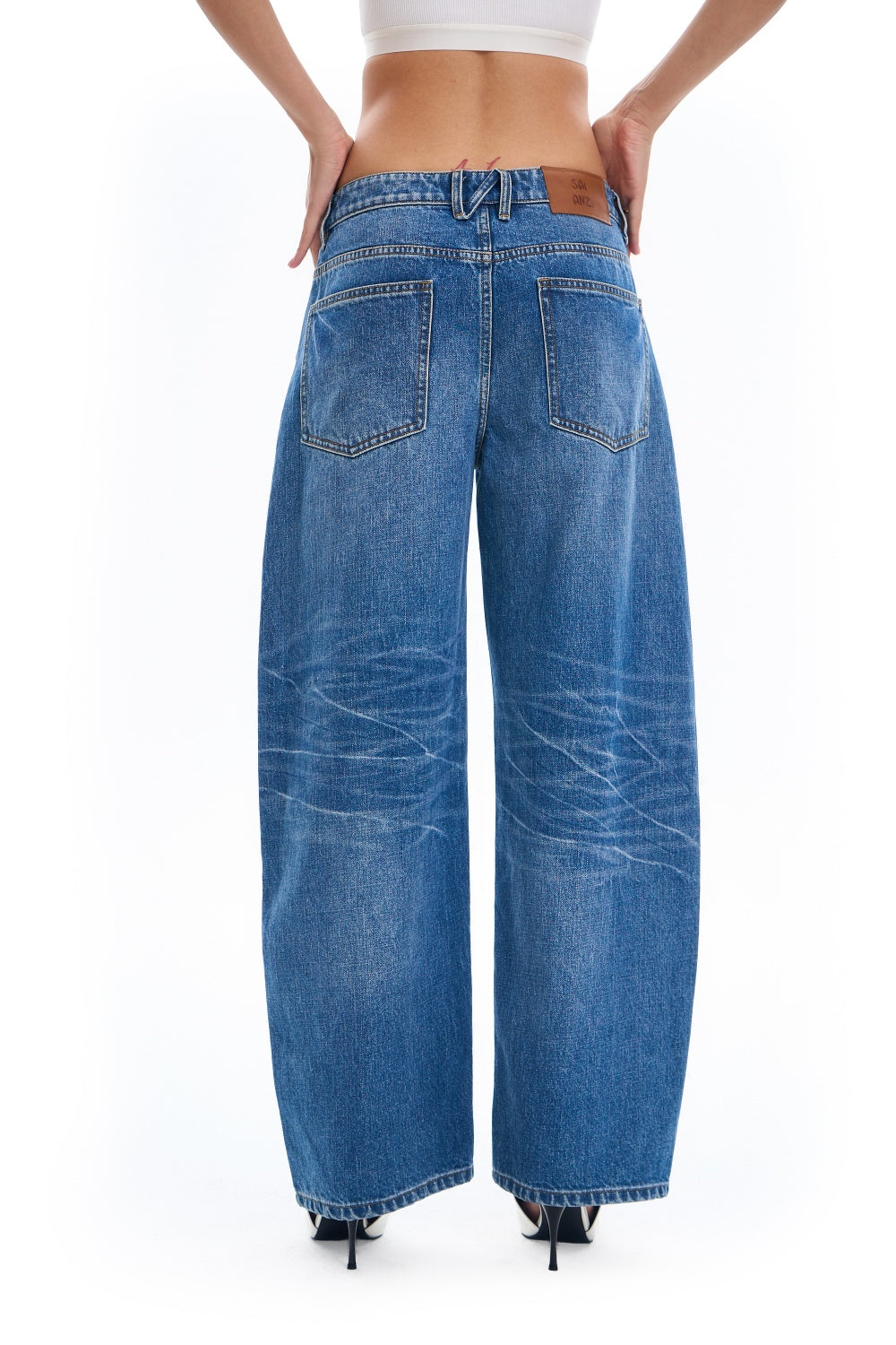 Curved Waist Scimitar Jeans