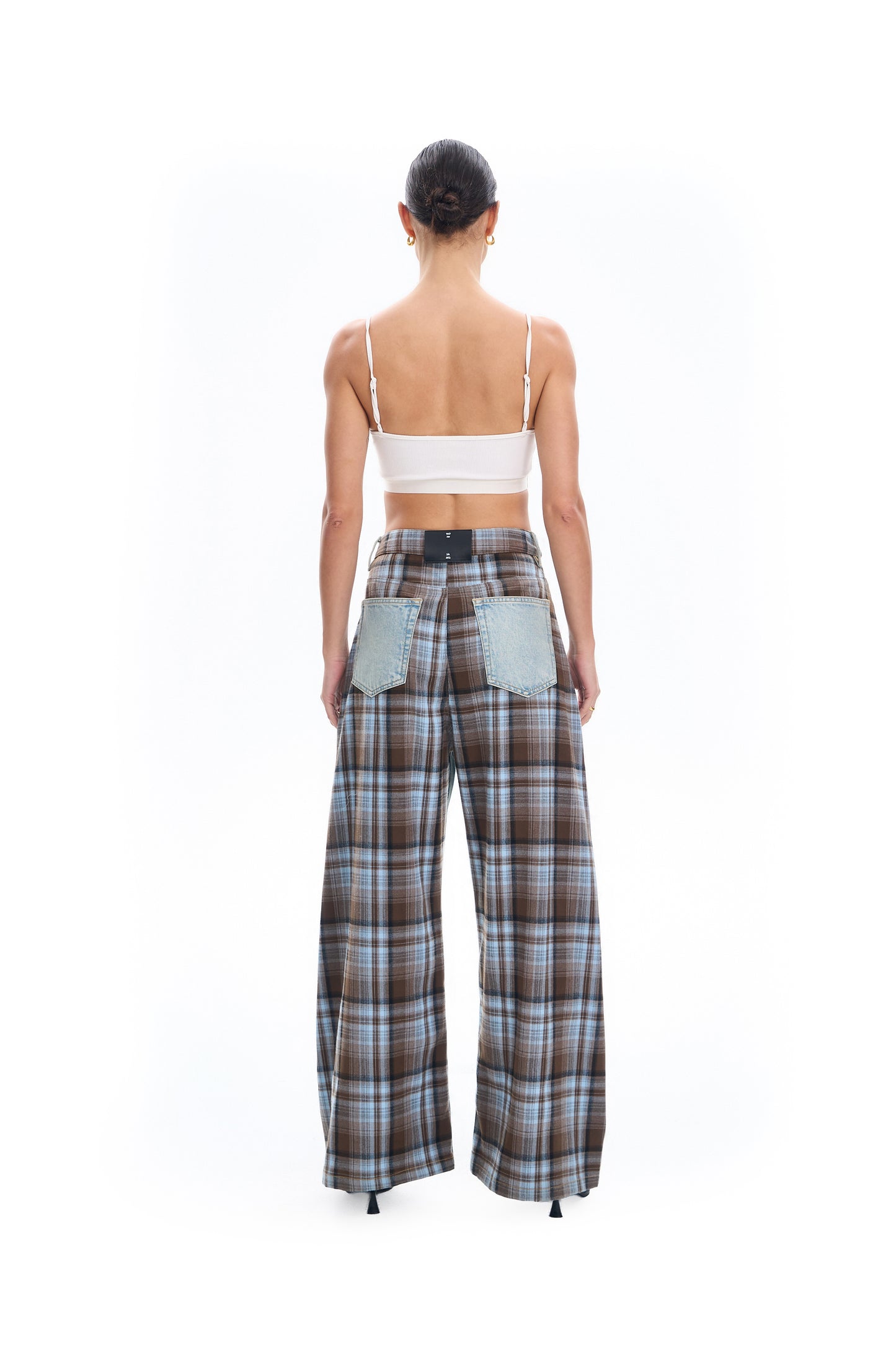 Plaid Baggy Jeans