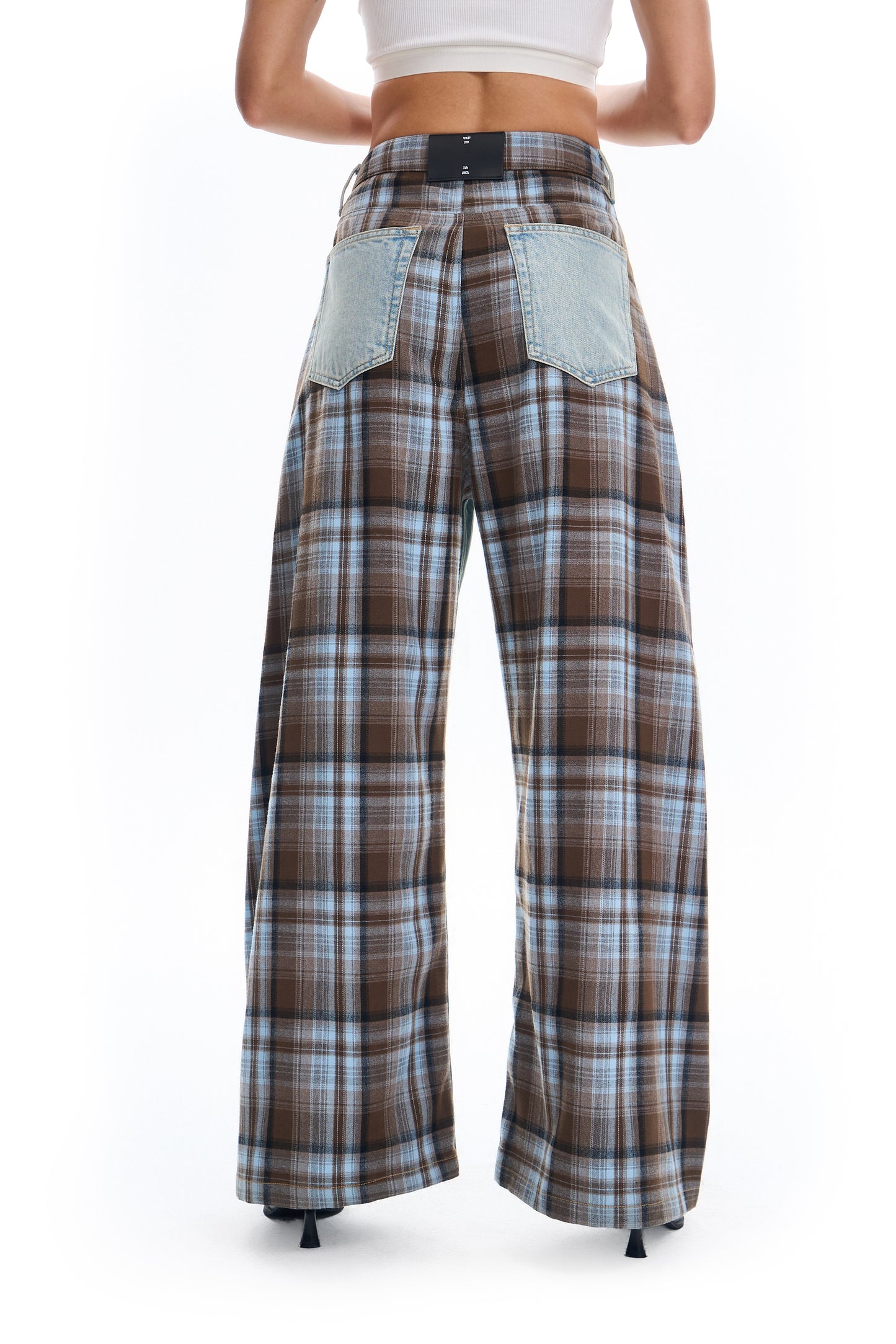 Plaid Baggy Jeans